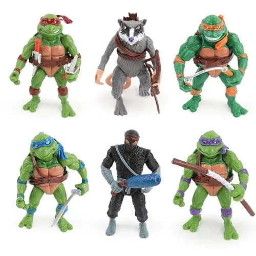 6 Pcs Turtles Figuren Set, Turtles Spielzeug Figuren, Turtles Figuren Torte, Turtles Geburtstagsdeko Torte, Turtles Tortenaufleger, Turtles Figuren Cake Topper