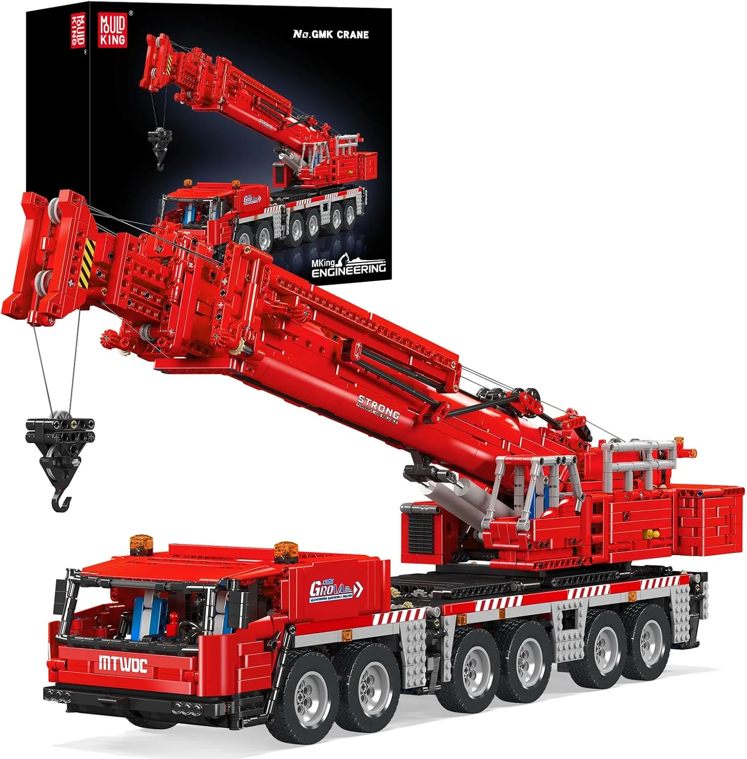 Mould King 17065 Technik GMK Heavy Duty Kran Klemmbausteine Bausatz Kit, 4566+ PCS MOC Ferngesteuerte Raupenkran Blöcke Spielzeug mit 5 Motor, Bausatz Kit für Jugendliche/Erwachsene