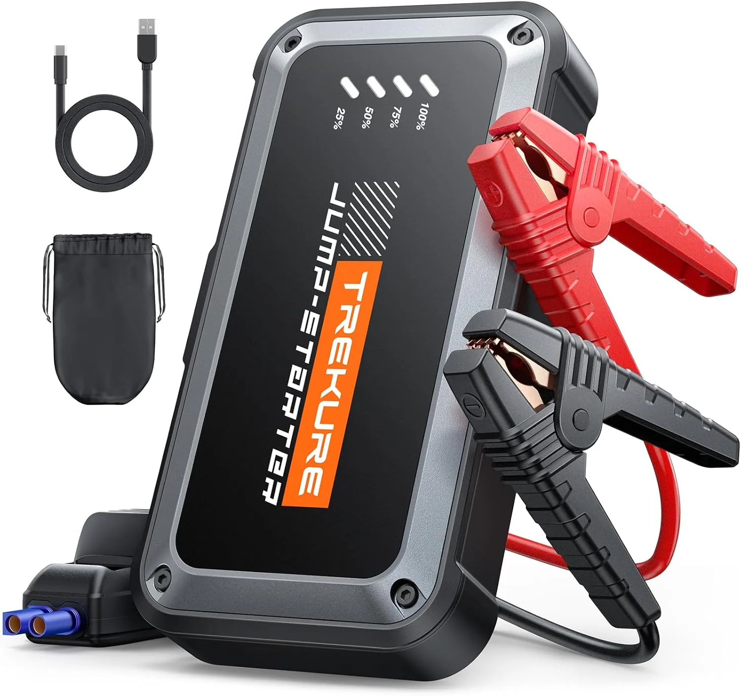 TREKURE 4000A Starthilfe Powerbank für Pkw (Bis Zu 9,0L Benzin Oder 8,5L Diesel) Kompakt Auto Starthilfe Powerbank mit LED Taschenlampe