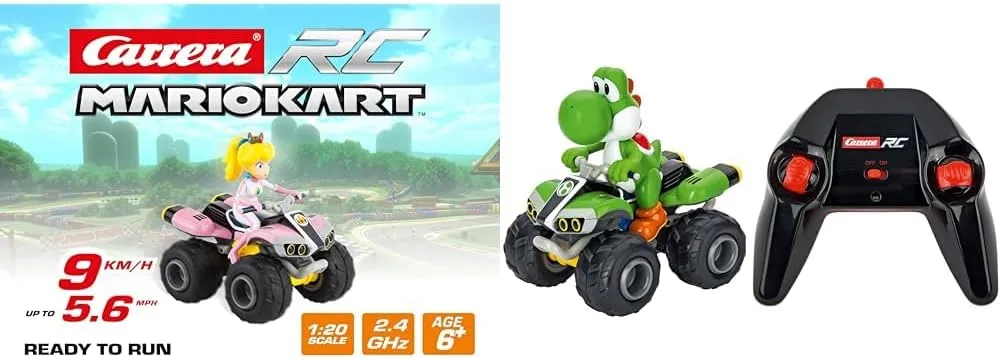 Carrera RC Nintendo Mario Kart 8 Peach Quad & RC Mario Kart Yoshi Quad I Ferngesteuertes Quad Für Kinder und Erwachsene