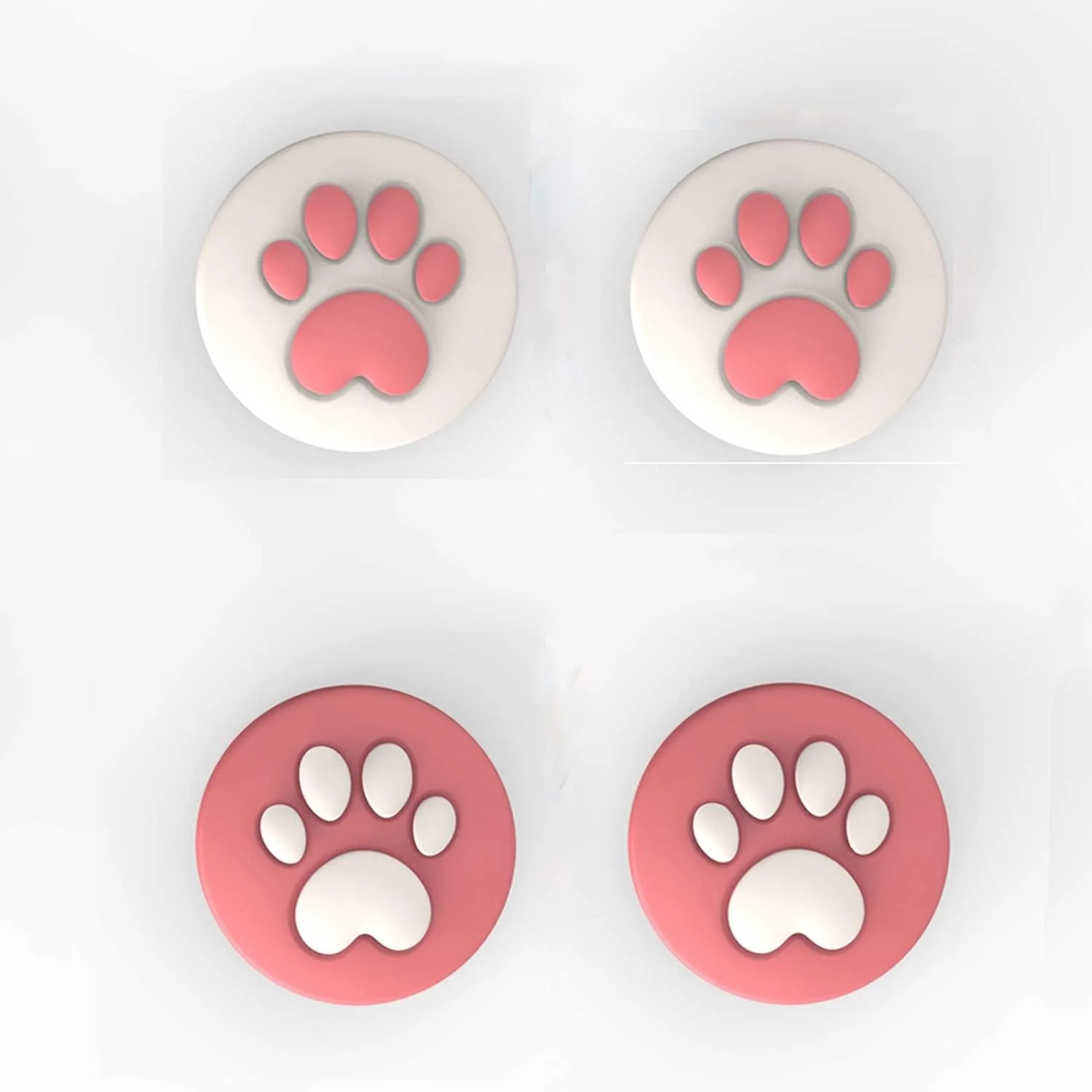 ZONSK Daumengriffe für Switch und Switch Lite, Joystick-Kappen Abdeckung, Katzenklauen-Design, Skin (Koralle)