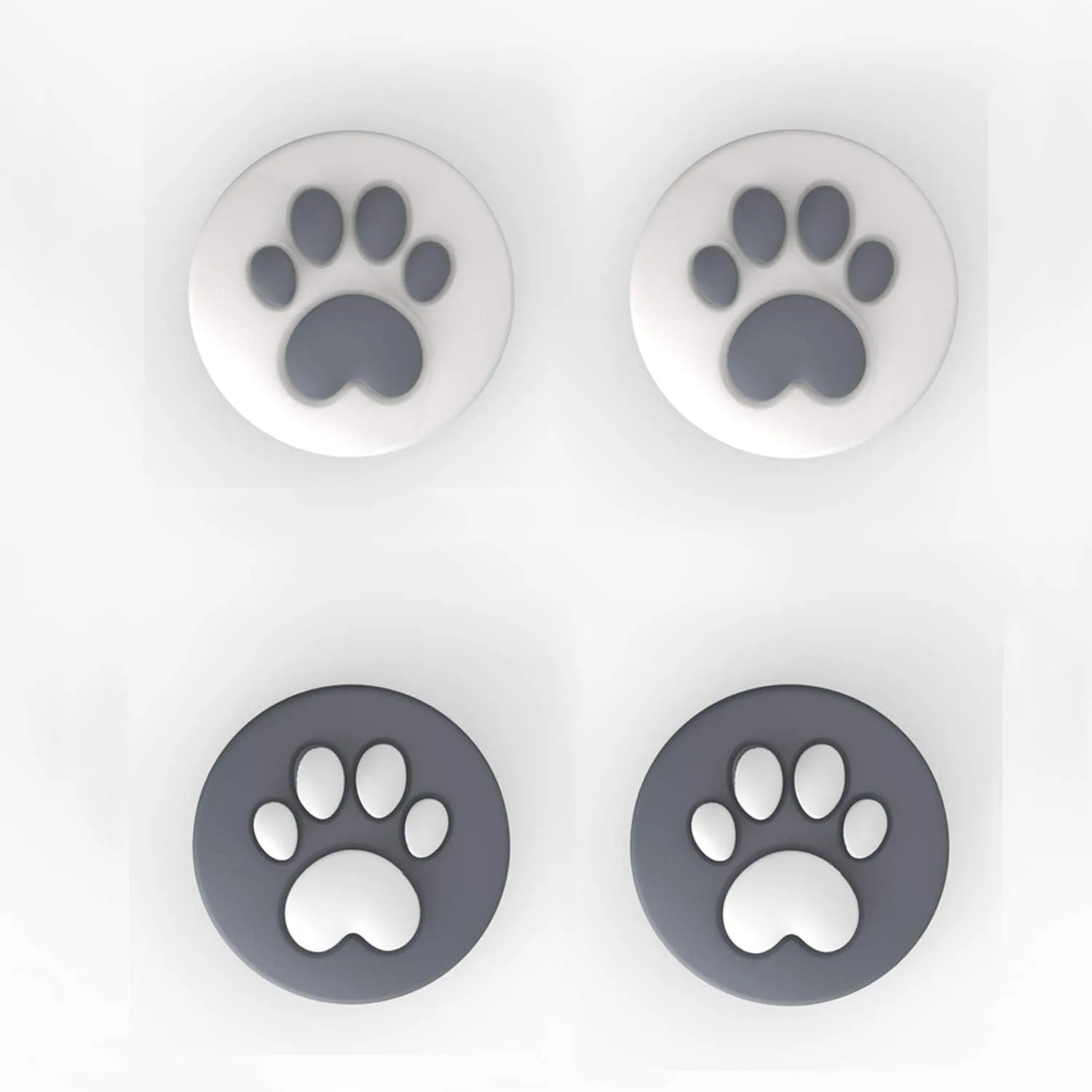 ZONSK Daumengriffe für Switch und Switch Lite, Joystick-Kappen, Katzenklauen-Design, Grau