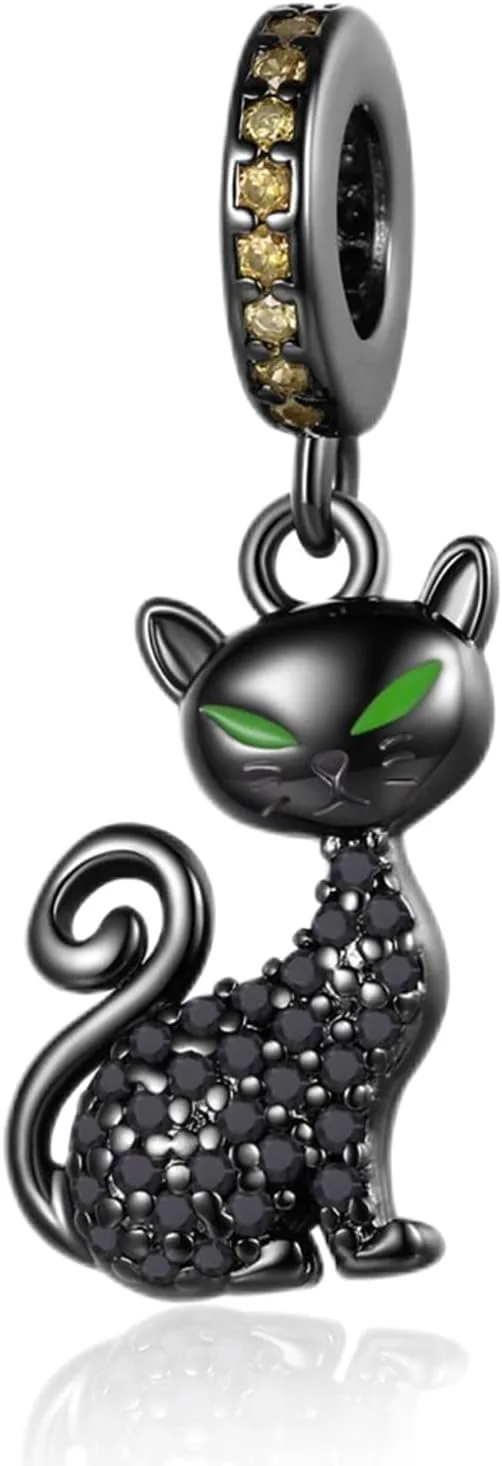 Annmors Charms Anhänger 925 Sterling Silber für Damen Armbänder und Halskette Herz Familie Hund Charm