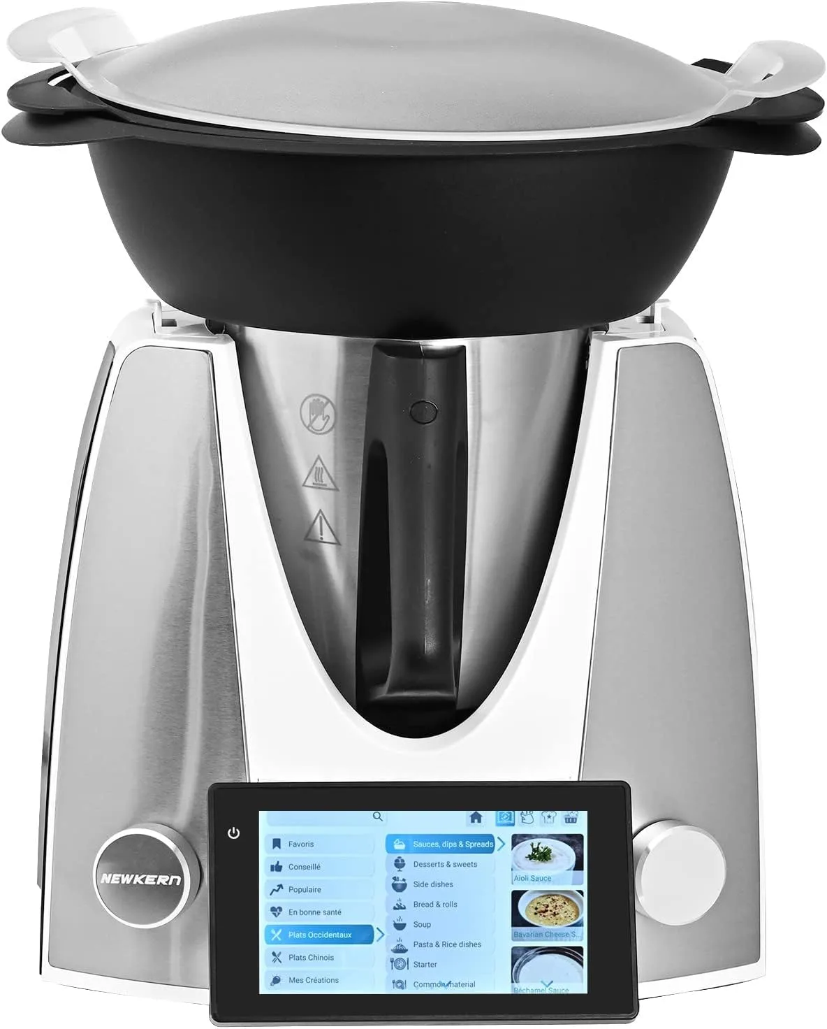 NewKern KE-7001 PRO, Mixer, Küchenmaschinen, Multifunktionaler Küchenroboter mit geführten Rezepten, 12 Spezial-Kochfunktionen, 4L, 7 Zoll Touchscreen Display