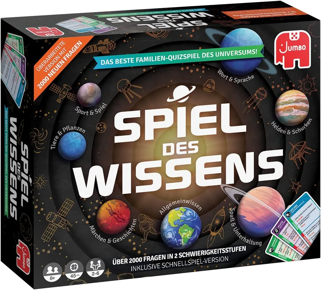 Jumbo 19907 Spiel des Wissens, Familien Quizspiel, Ab 10 Jahren