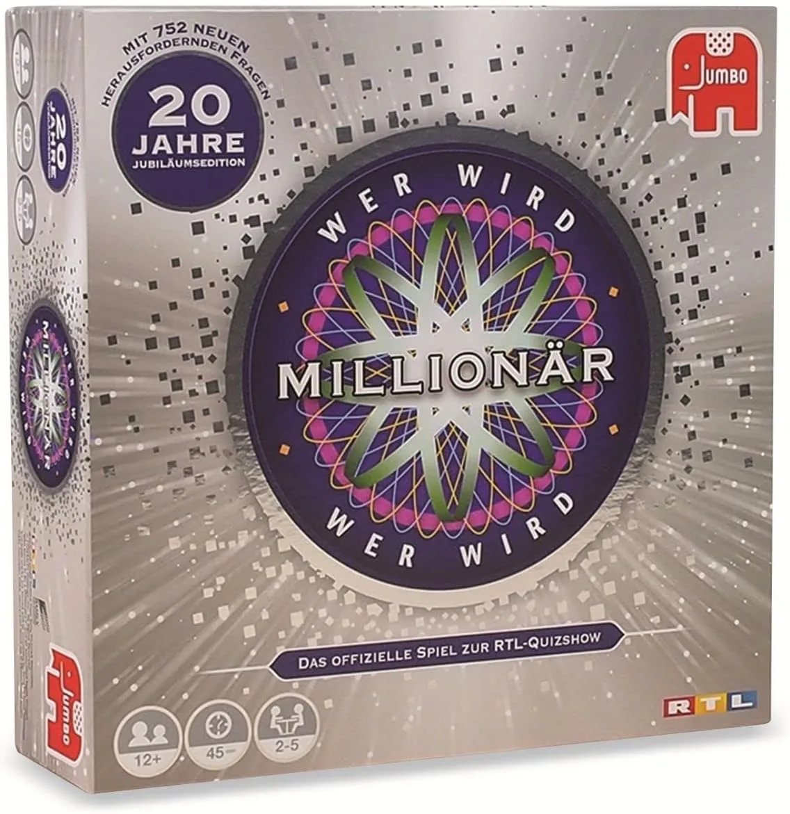 Jumbo Spiele - Wer Wird Millionär - die Jubiläumsauflage der berühmten TV-Show als Brettspiel - Gesellschaftsspiel für 2-5 Spieler ab 12 Jahren