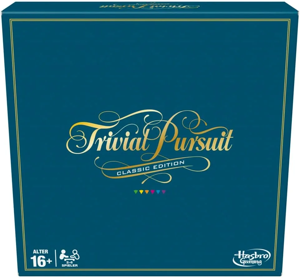 Hasbro Gaming Trivial Pursuit Brettspiel, Spielplan in klassischem Design und Farben, Perfekt für Partys, Familienfeiern und Spieleabende