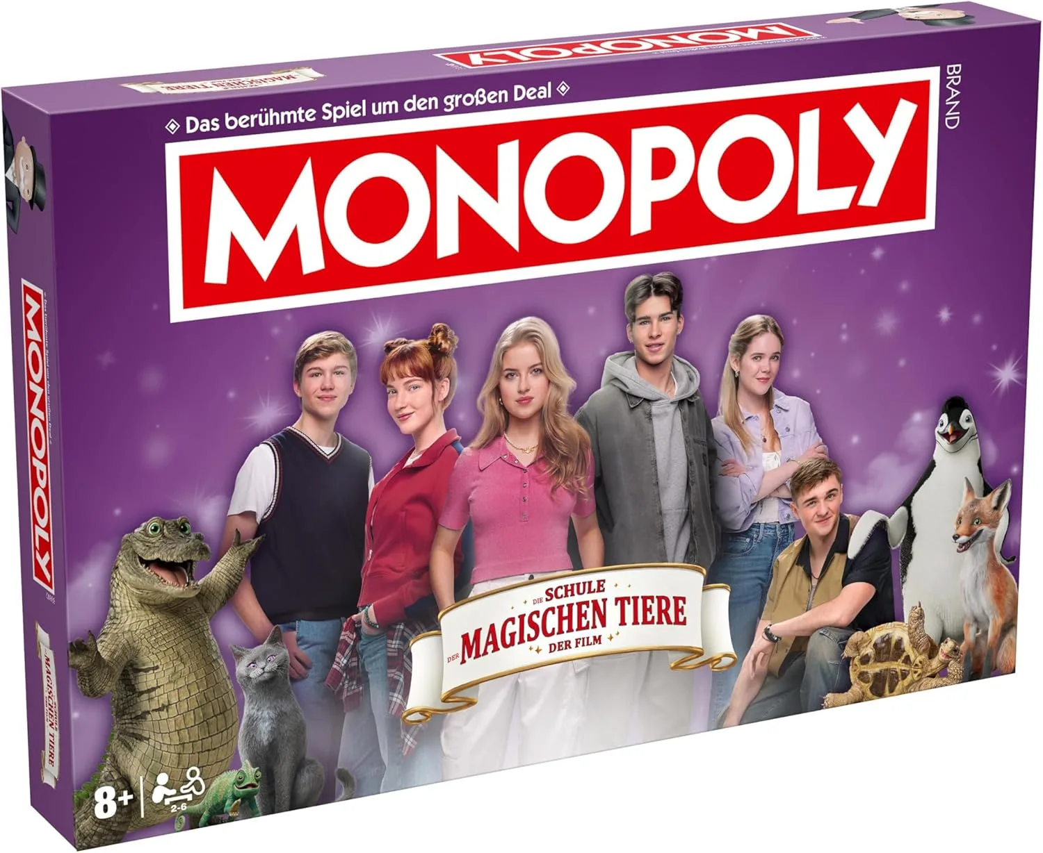 Winning Moves Monopoly Die Schule der magischen Tiere Edition - Monopoly Spiel für Fans - Familienspiele Strategie Brettspiele Die Schule der magischen Tiere - 2+ Spieler ab 8+ Jahren - Deutsch