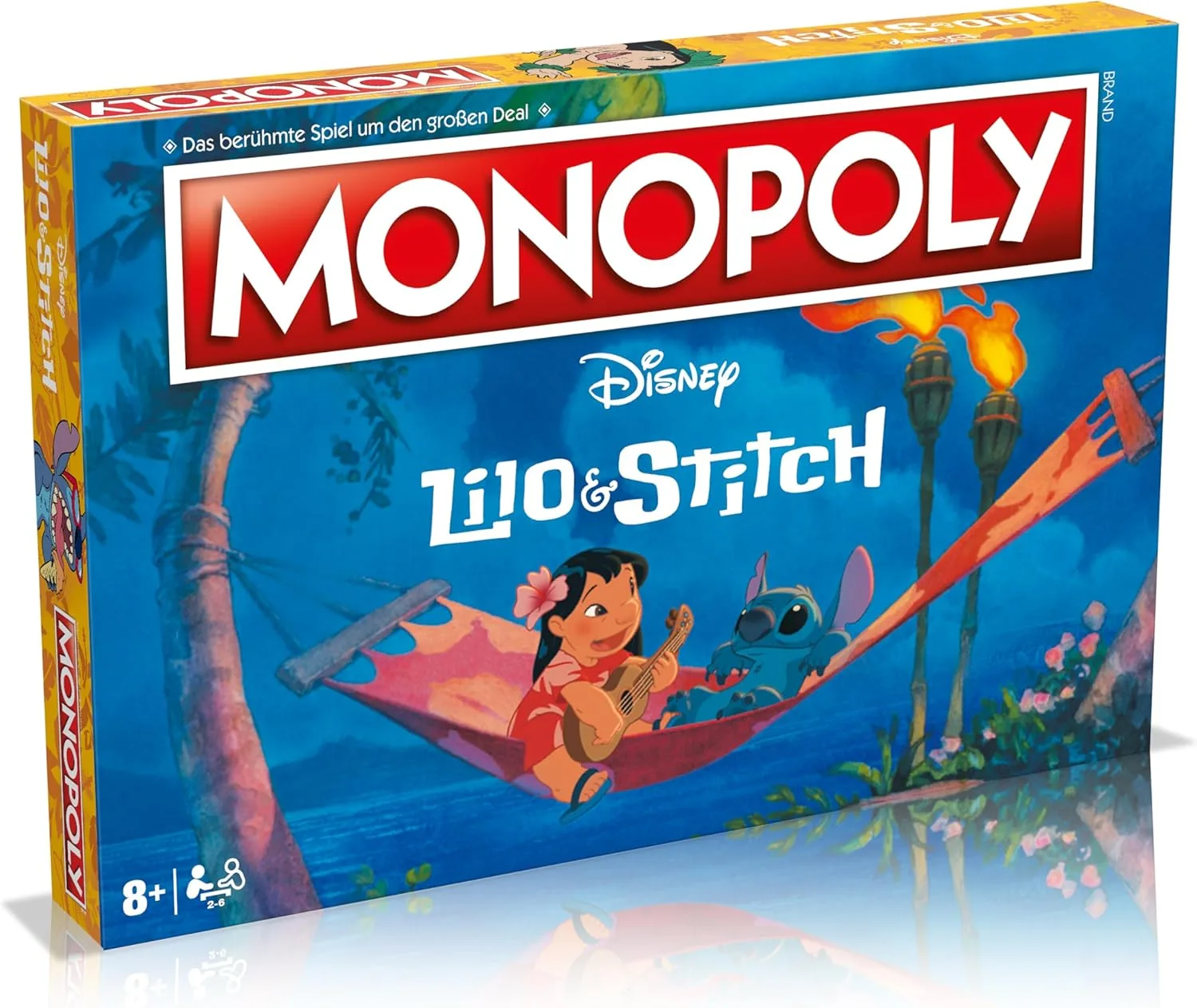 Winning Moves Monopoly Lilo & Stitch Edition - Monopoly Spiel für Fans - Familienspiele Strategie Brettspiele Lilo & Stitch - 2+ Spieler ab 8+ Jahren - Deutsch