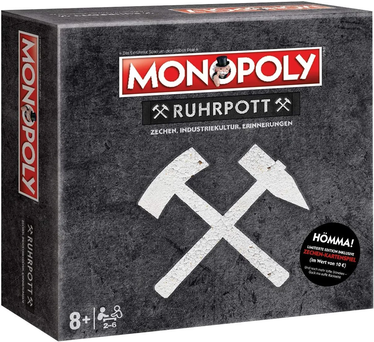 Winning Moves Monopoly Ruhrpott – Industriekultur Edition mit Top Trumps „Zechen“, ab 8 Jahren