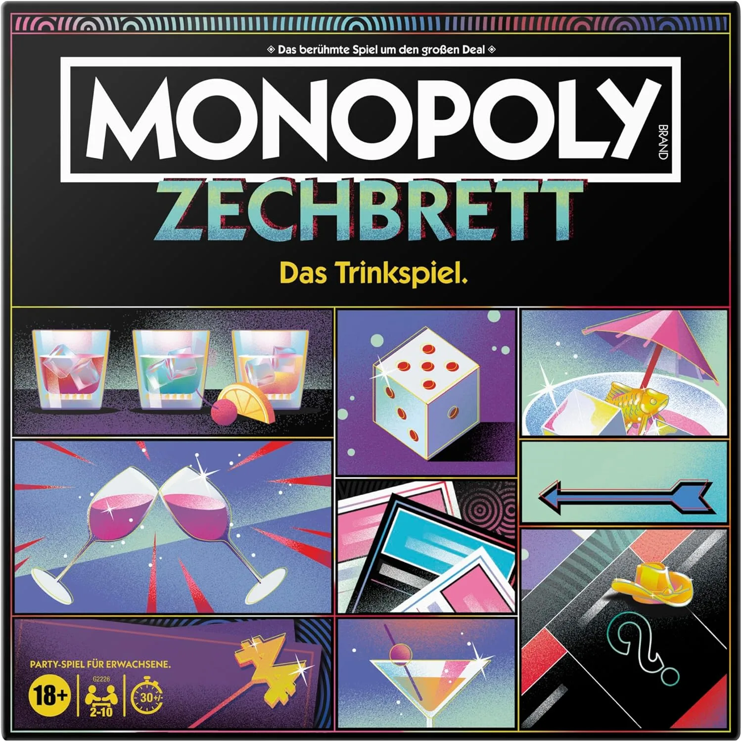 Monopoly Board Crawl Partyspiel, offizielles Monopoly Trinkspiel für Erwachsene ab 21 Jahren - Deutsche Fassung