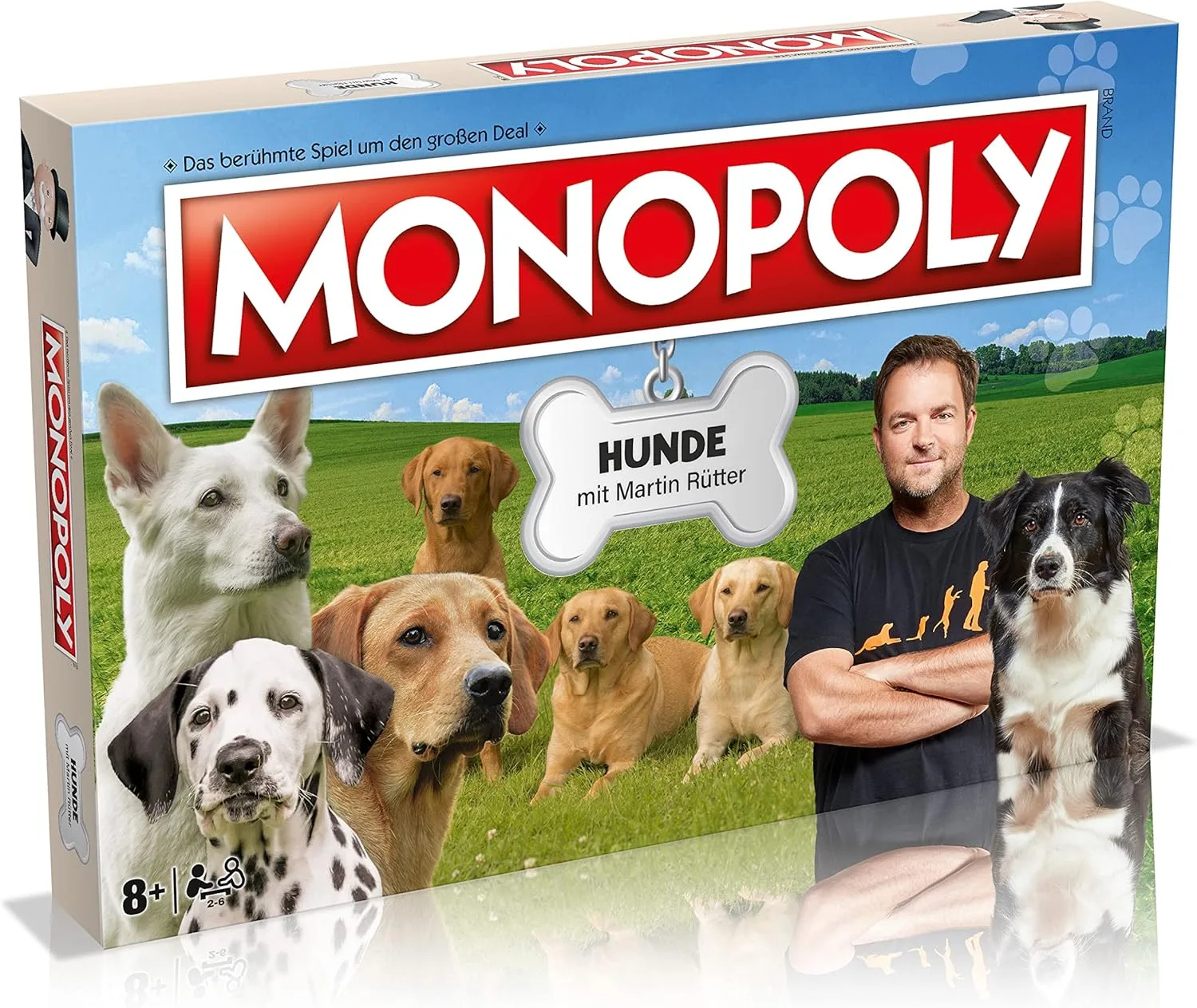 Winning Moves Monopoly Hunde Edition - Monopoly Spiel für Fans - Familienspiele Strategie Brettspiele Hunde - 2+ Spieler ab 8+ Jahren - Deutsch
