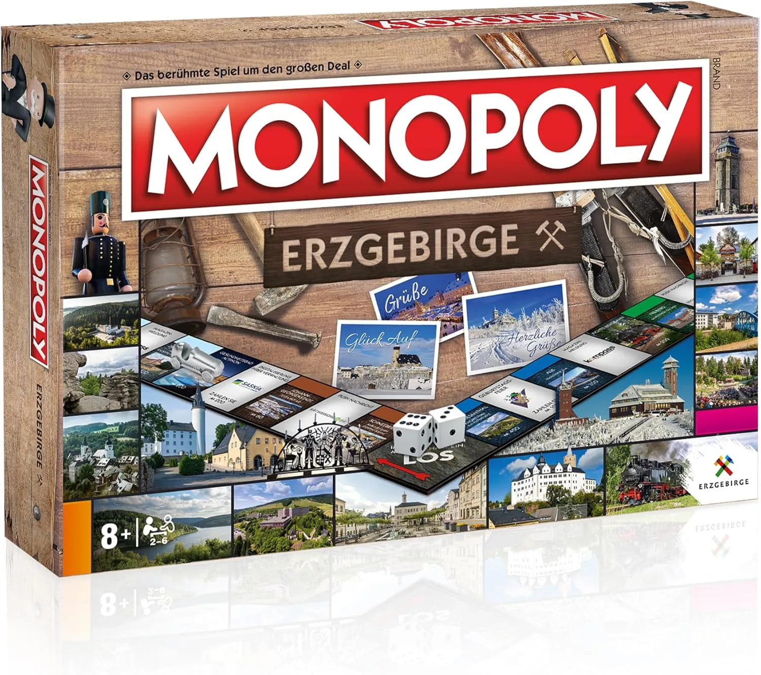 Monopoly Erzgebirge – Regional-Edition von Winning Moves | Brettspiel mit Orten & Traditionen aus dem Erzgebirge | Familienspiel ab 8 Jahren | Heimat-Souvenir & Geschenkidee