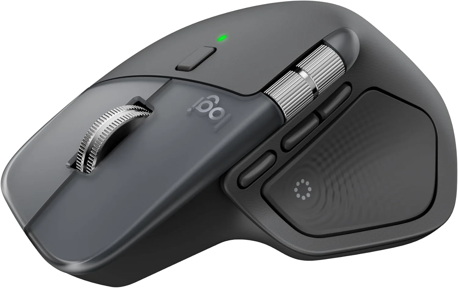 Logitech MX Master 4, ergonomische kabellose Maus mit fortschrittlichem, leistungsstarkem, haptischem Feedback, ultraschnellem Scrollen, Laden über USB-C, Bluetooth, Windows, MacOS – Grafit