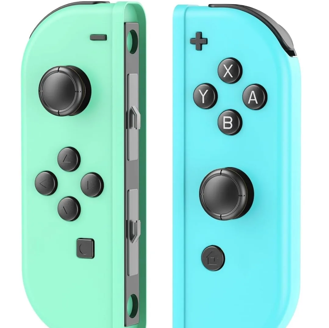 Mhwlhbx Wireless Controller kompatibel mit Switch/OLED/Lite,Ersatz L/R Pair Switch Controller Unterstützung Wake-up und 6-Achsen-Gyro-Green