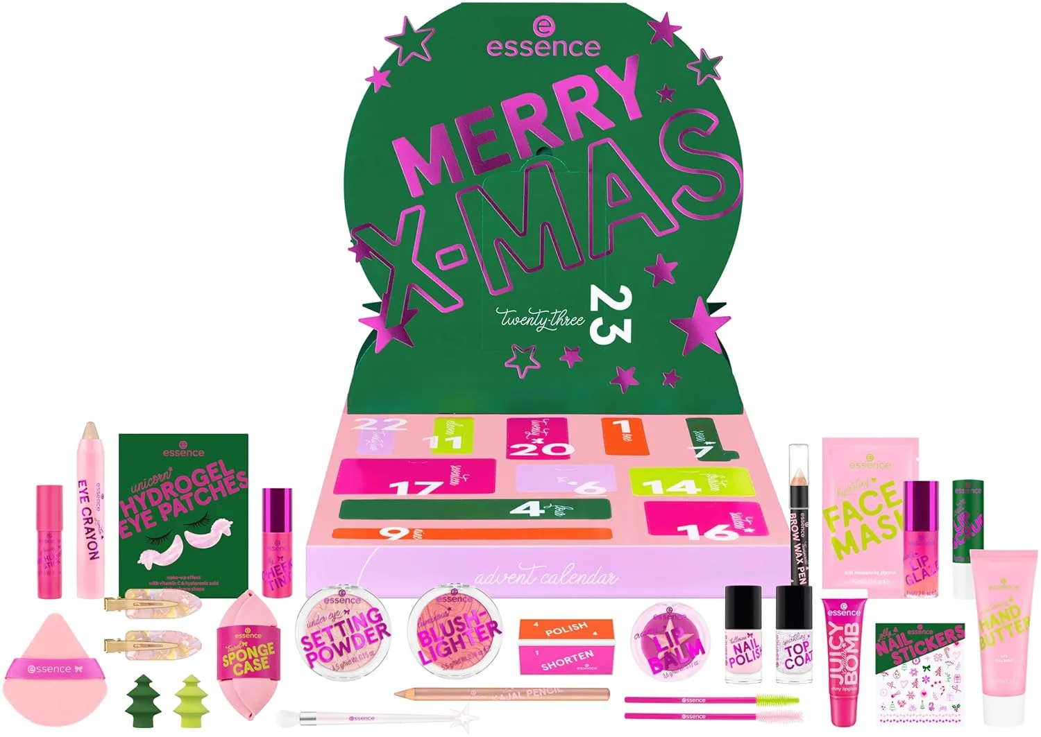 essence Adventskalender little X-MAS WONDER – Beauty Geschenk für Frauen & Mädchen, Make-up Advent Calendar 2025, vegan, ohne Parabene, 1er Pack