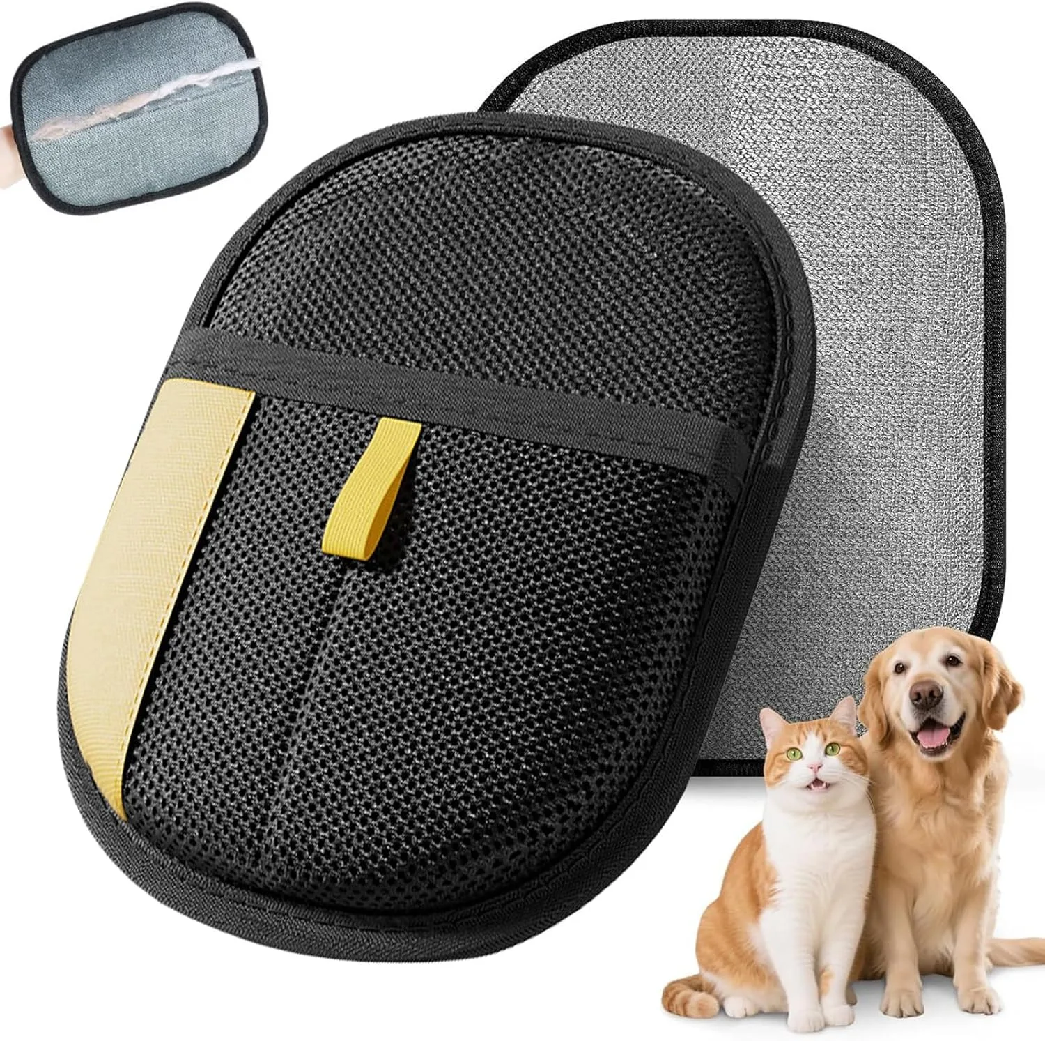 2PCS Fell Magnet Handschuh Fellmagnet Handschuhe Doppelseitig für Hunde & Katzen – Atmungsaktive Haustierhaarentferner mit Anti-Statik-Funktion, Wiederverwendbar zur Fellpflege im Alltag