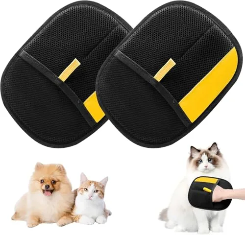 2026 Neu Handschuh zum Entfernen von Tierhaaren, Wiederverwendbarer Elektrostatischer Haarentferner für Katzen und Hunde, Pflegehandschuh-Werkzeug (2PCS)