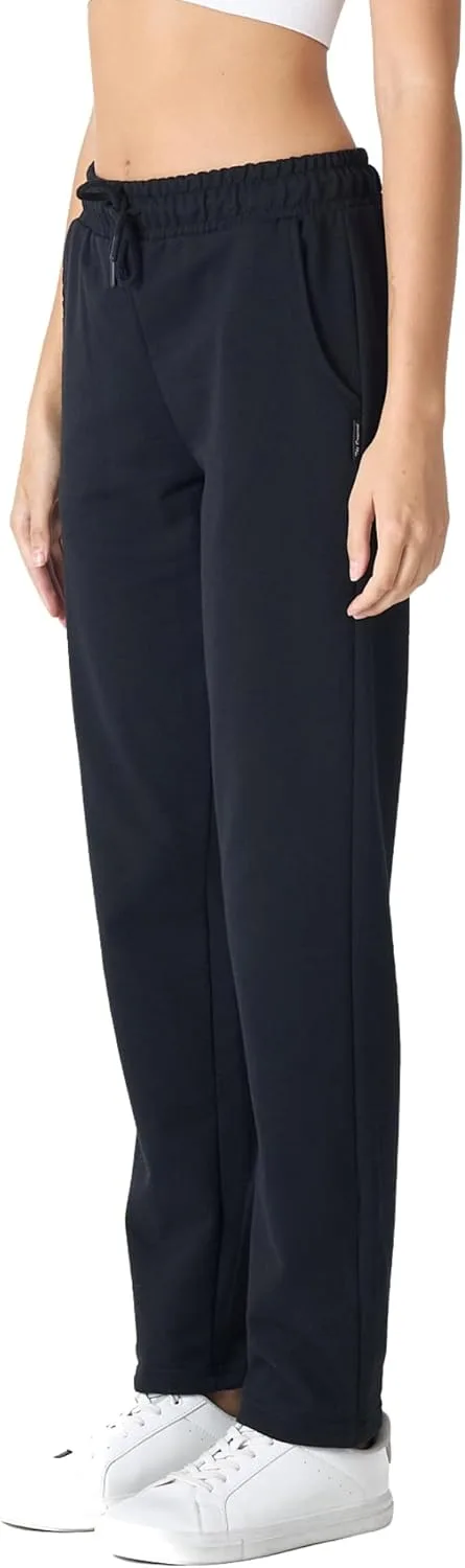 COMEOR Jogginghose Damen-Baumwolle Sporthose Lang - Sweatpants Frauen Freizeithose - Lockere Laufhosen Jogger - High Waist Trainingshose Geradem Bein Hose mit elastischem Bund und Taschen Yogahose