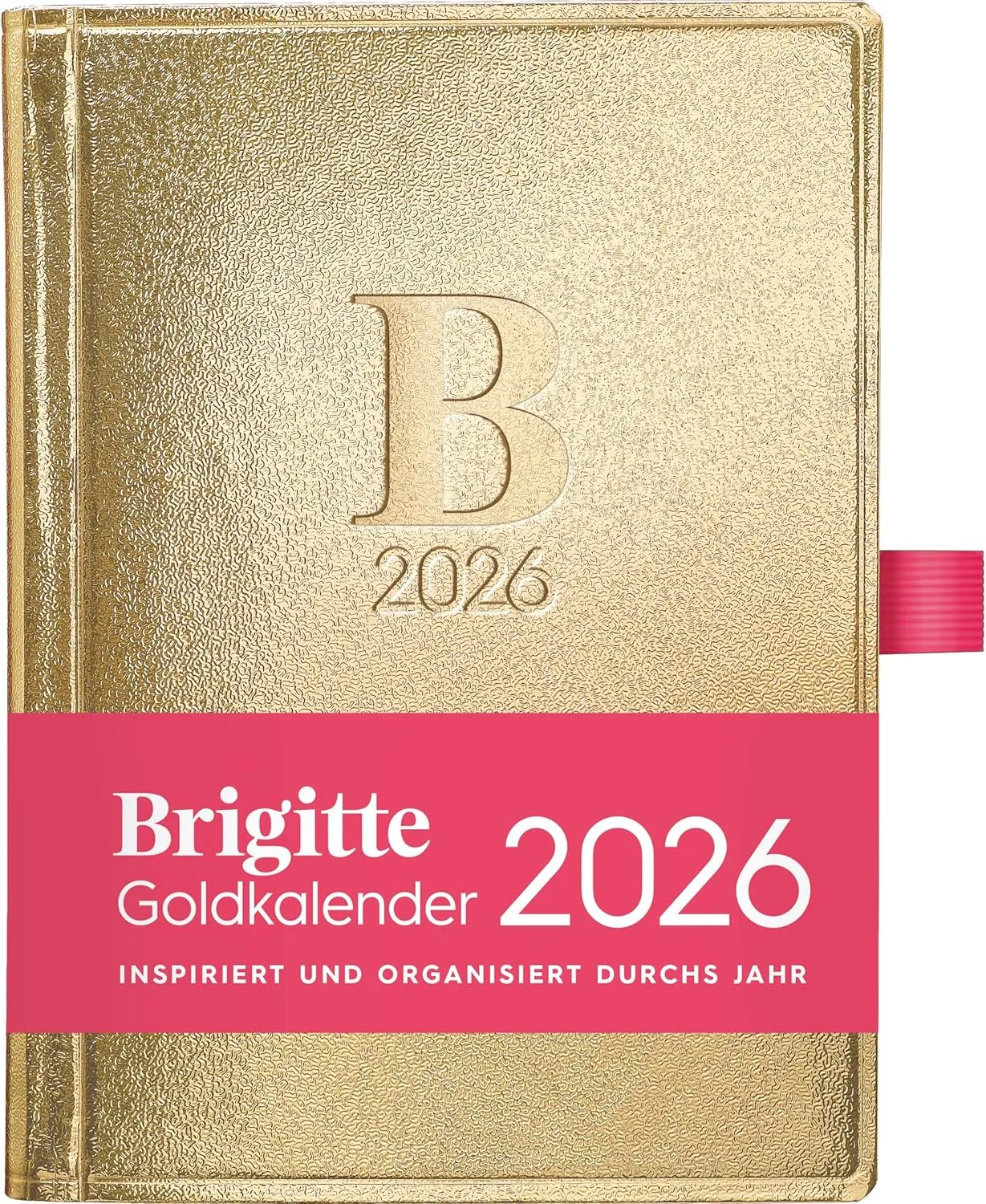 DUMONT - BRIGITTE Goldkalender 2026 – Taschenkalender im Buchformat – 10 x 14 cm – Lifestyle & Organisation