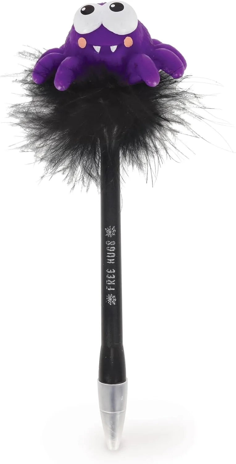Legami - Halloween 2025 Kugelschreiber, mit leuchtender Spinne, Schreiben ist magisch, schwarze Geltinte, für Kinder und Erwachsene