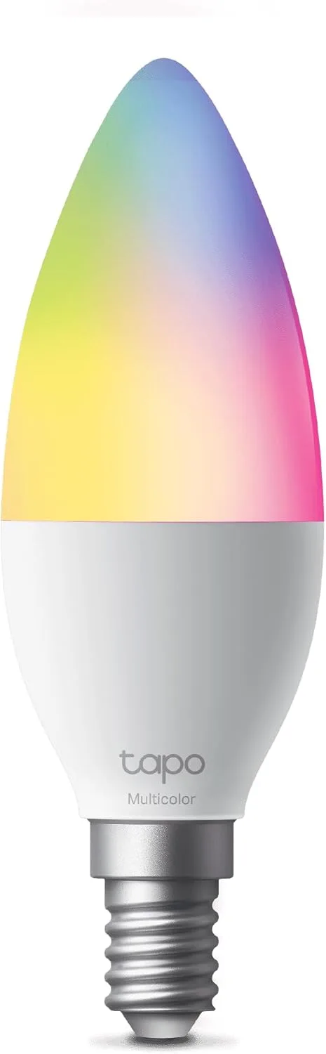 Tapo L430C Smarte WLAN Glühbirne E14, 470 Lumen, 16 Mio. Farben, dimmbar, Zeitplan & Timer, Energieüberwachung, Kompatibel mit Alexa, Google Assistant und Samsung SmartThings