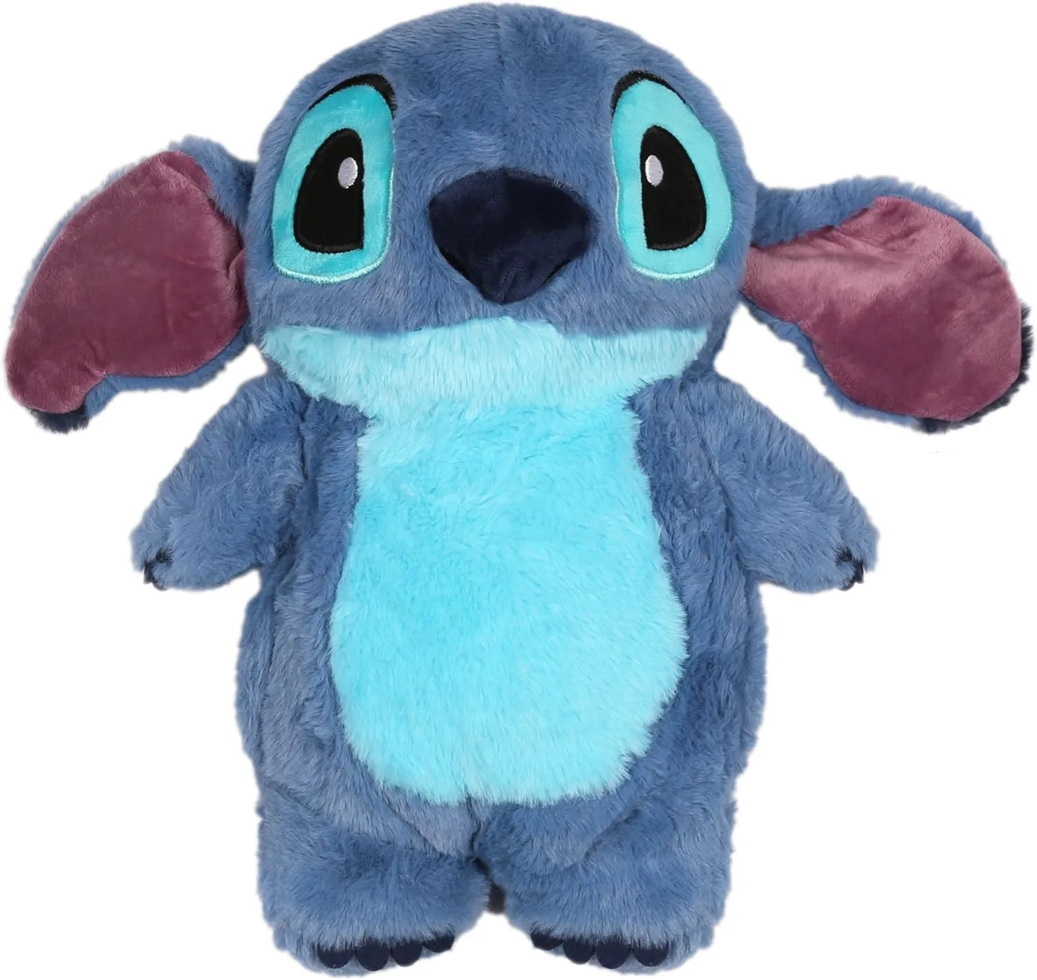 DISNEY Stitch Gummi Wärmflasche mit WEICHEM Bezug, GROSS Wärmflasche mit Wasserbeutel, Maskottchen 750 ml (Stitch)