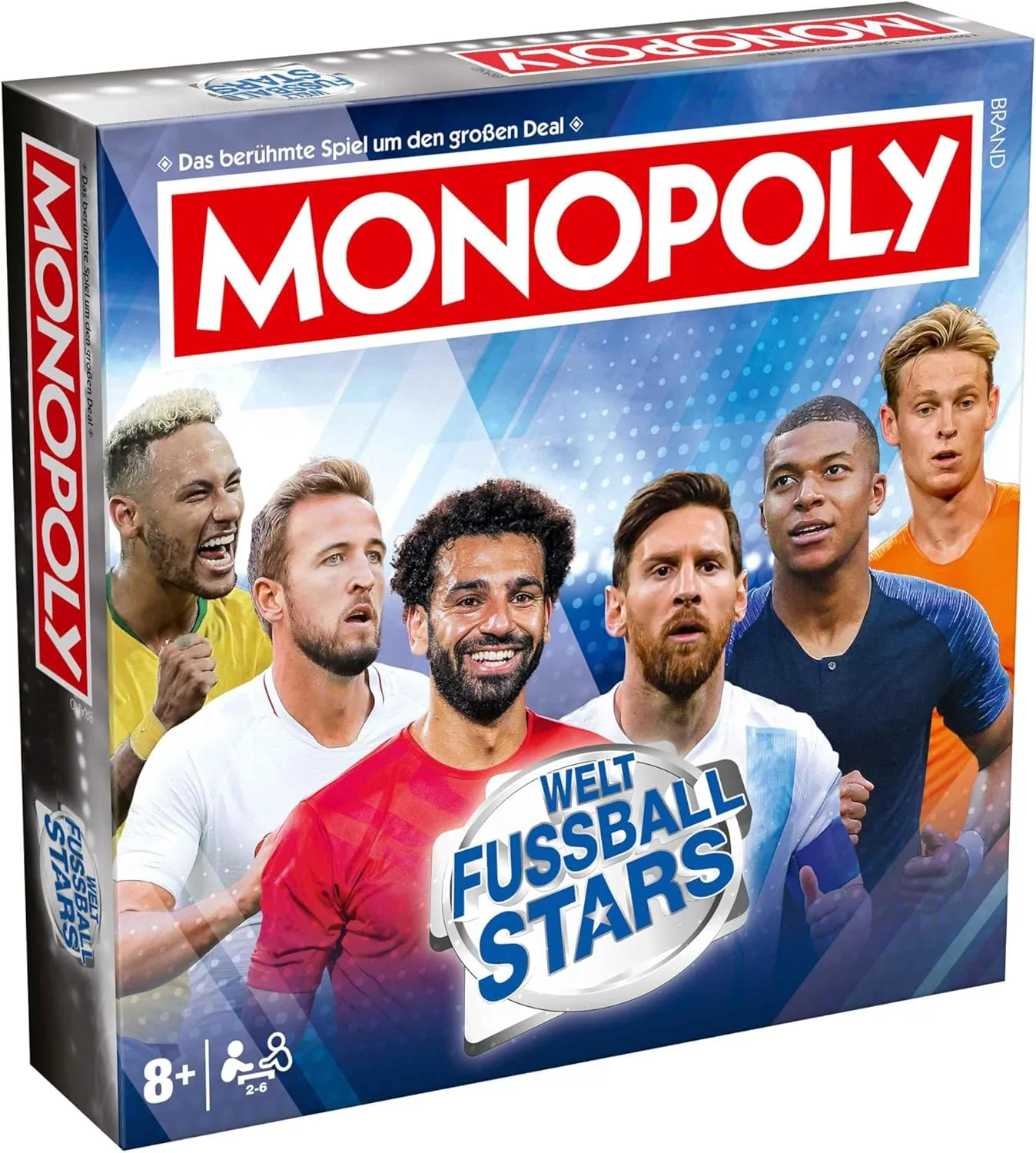 Winning Moves Monopoly Weltfussball Stars Edition - Monopoly Spiel für Fans - Familienspiele Strategie Brettspiele Weltfussball Stars - 2+ Spieler ab 8+ Jahren - Deutsch