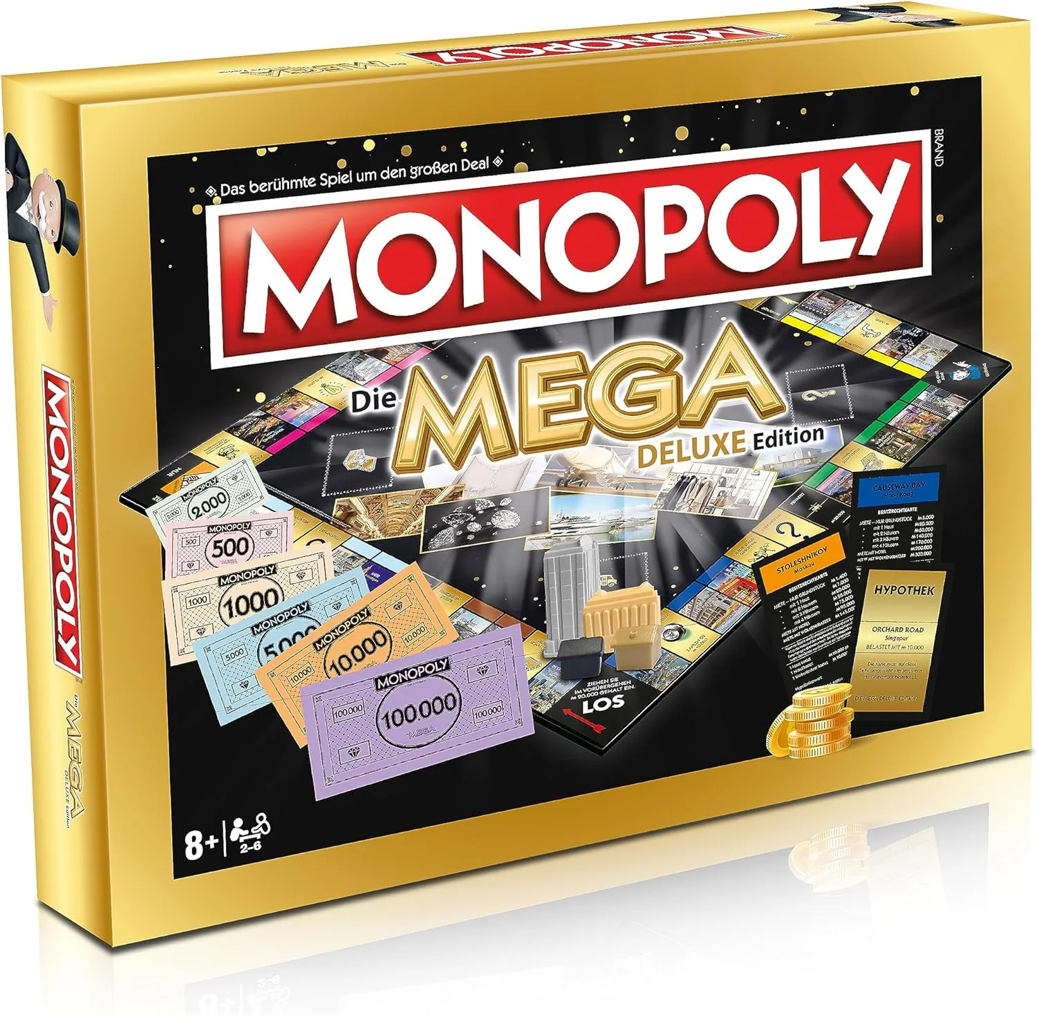 Winning Moves Monopoly - Mega Deluxe Edition Luxus Brettspiel Spiel Gesellschaftsspiel