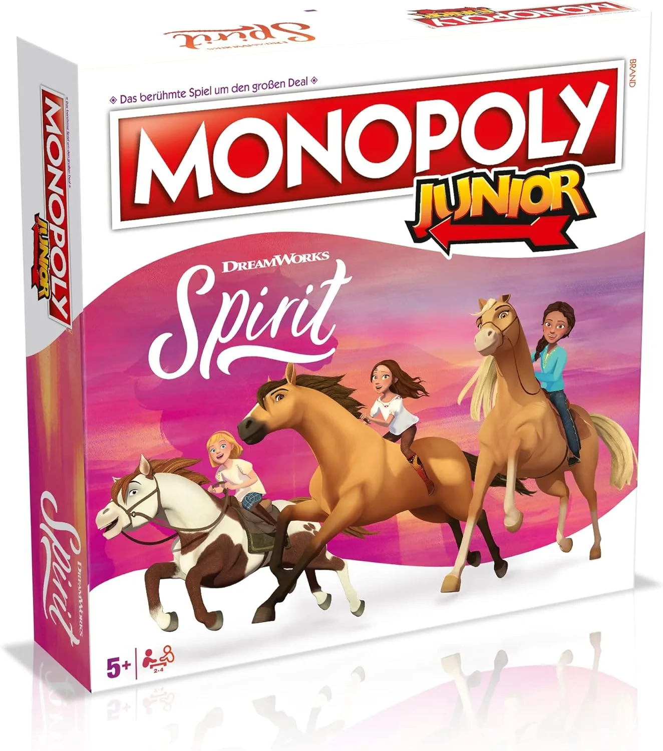 Winning Moves Monopoly Junior Spirit Riding Free Edition - Familienspiele Strategie Brettspiele Monopoly Spirit Riding Free Junior - Brettspiel für Kinder - 2+ Spieler ab 4+ Jahren - Deutsch