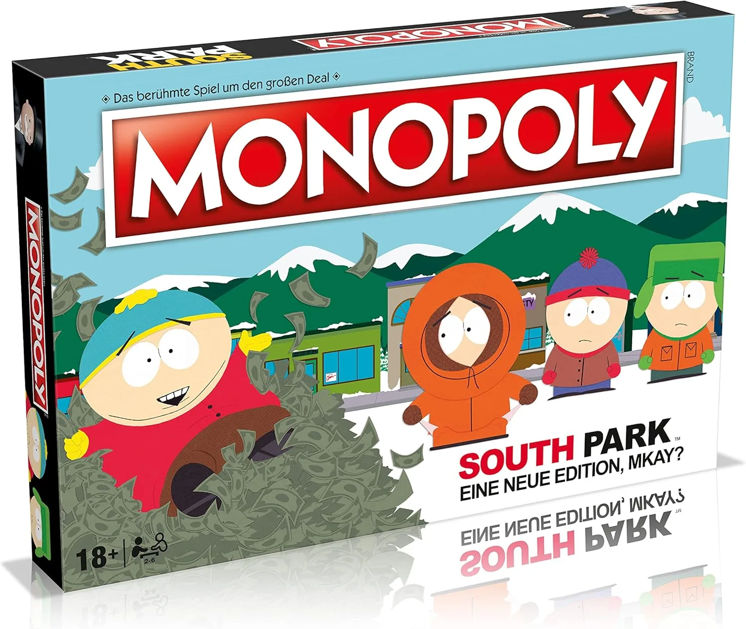Winning Moves Monopoly South Park Edition - Monopoly Spiel für Fans - Familienspiele Strategie Brettspiele South Park - 2+ Spieler ab 18+ Jahren - Deutsch