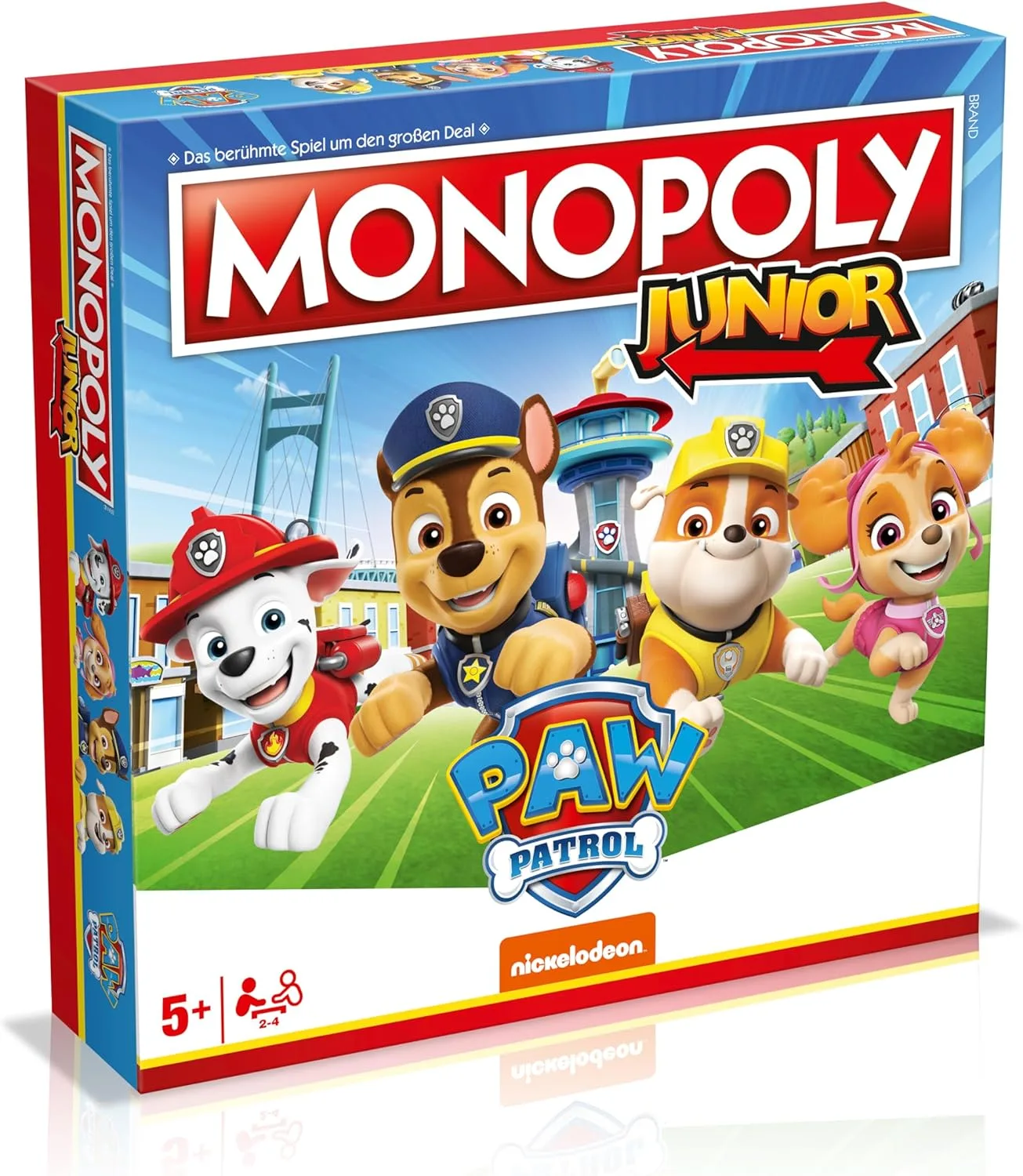Winning Moves Monopoly Junior Paw Patrol Junior Edition - Familienspiele Strategie Brettspiele Monopoly Paw Patrol Junior - Brettspiel für Kinder - 2+ Spieler ab 5+ Jahren - Deutsch