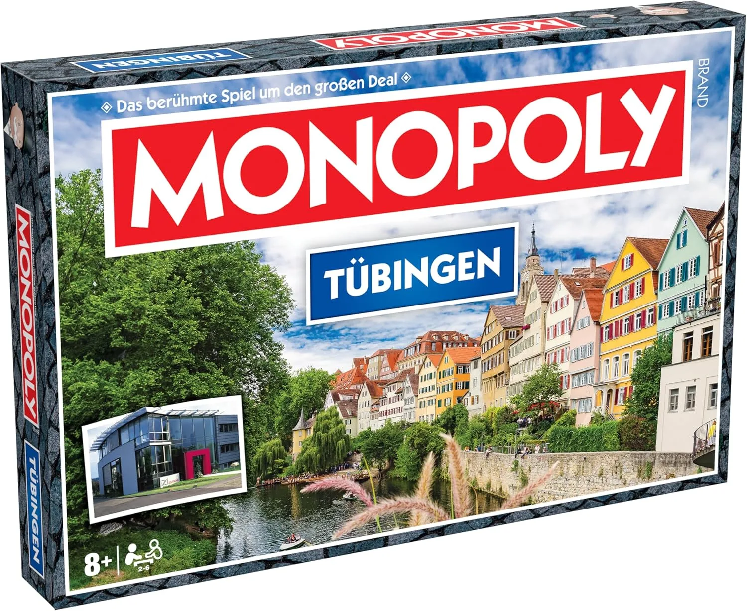 Winning Moves Monopoly Tübingen Edition - Monopoly Städte-Edition - Familienspiele Strategie Brettspiele Tübingen - 2+ Spieler ab 8+ Jahren - Deutsch