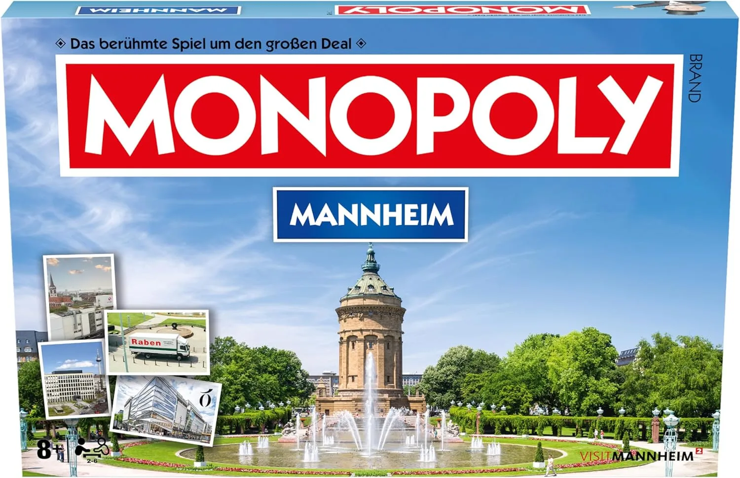 Monopoly Winning Moves Mannheim - Brettspiel - Alter 8+ - Deutsch