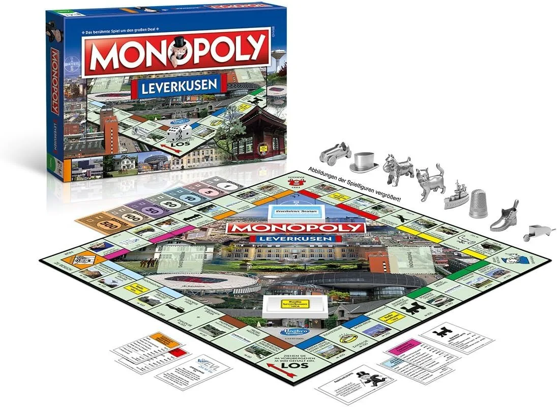 Winning Moves Monopoly Leverkusen Stadt Edition Das Weltberühmte Spiel Um Grundbesitz Und Immobilien 44536