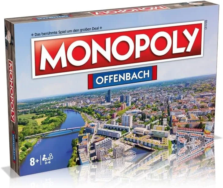 Winning Moves Monopoly - Offenbach Brettspiel Gesellschaftsspiel Spiel für Erwachsene ab 96 Jahren, 6 Spieler