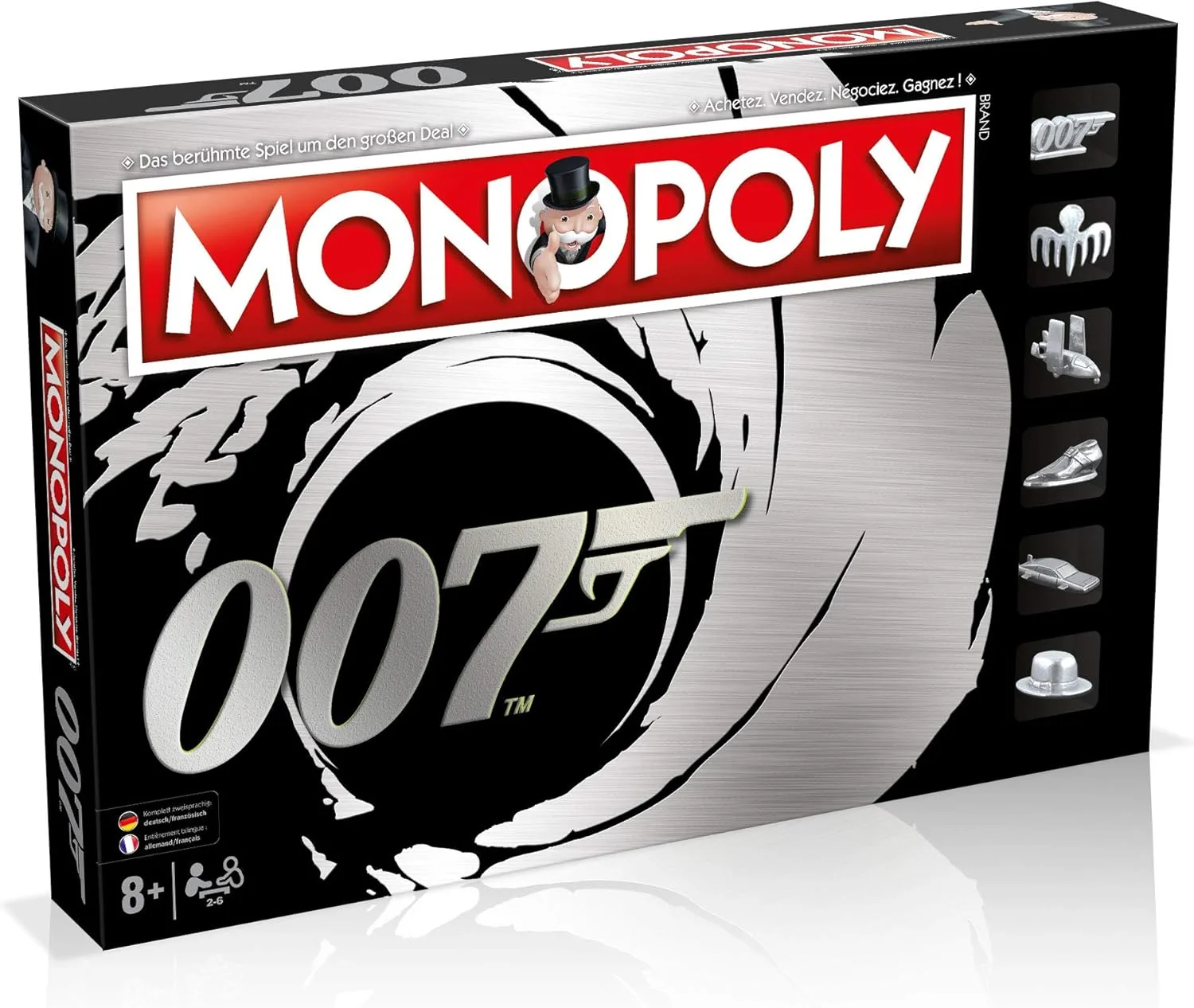 Winning Moves Monopoly James Bond 007 Deutsch Französisch Edition Brettspiel - Spionage - Ab 8 Jahren - USK ab 6