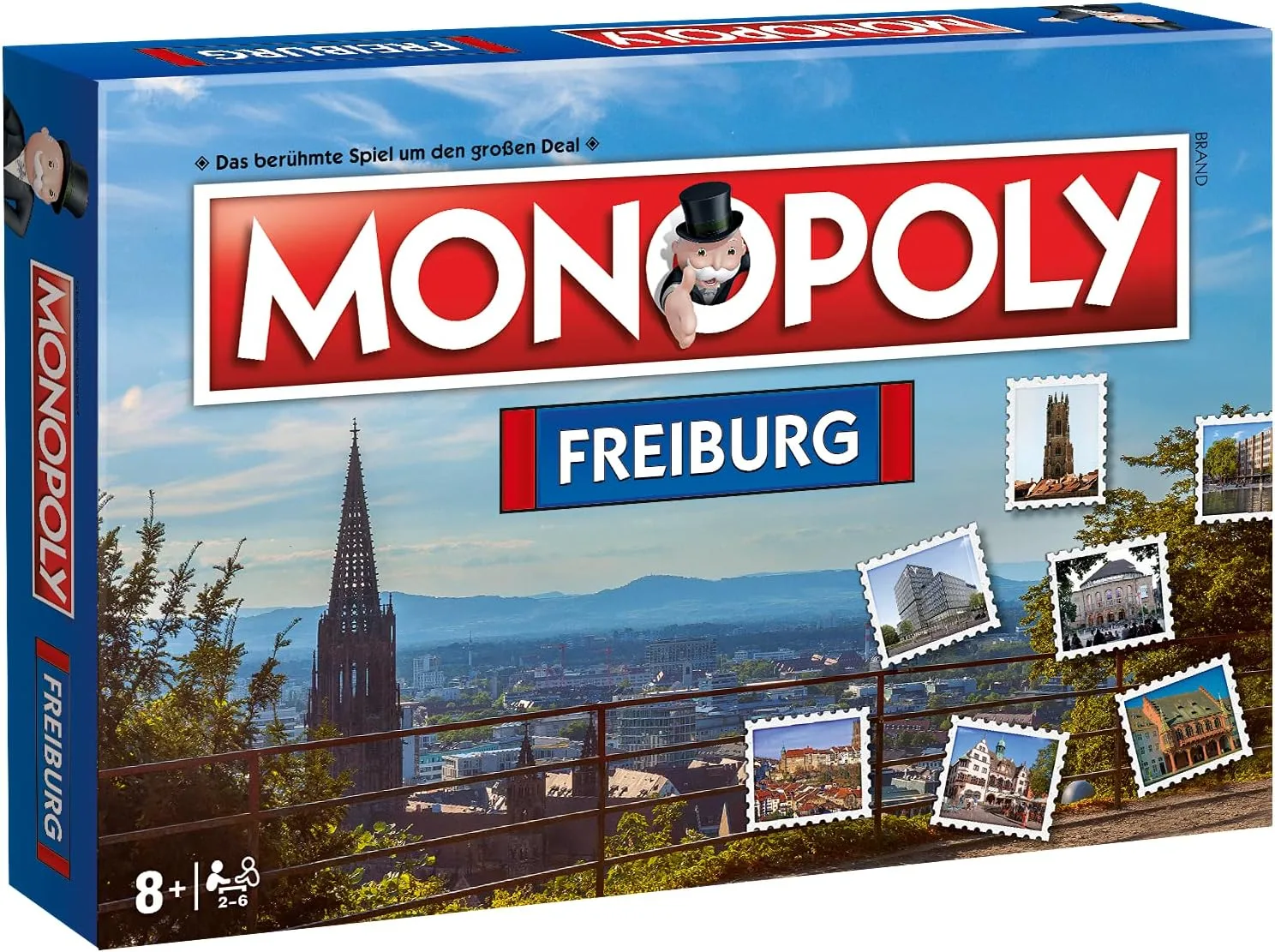 Winning Moves - Monopoly - Freiburg - Spielklassiker im Freiburg-Design - Alter 8 + - Deutsch