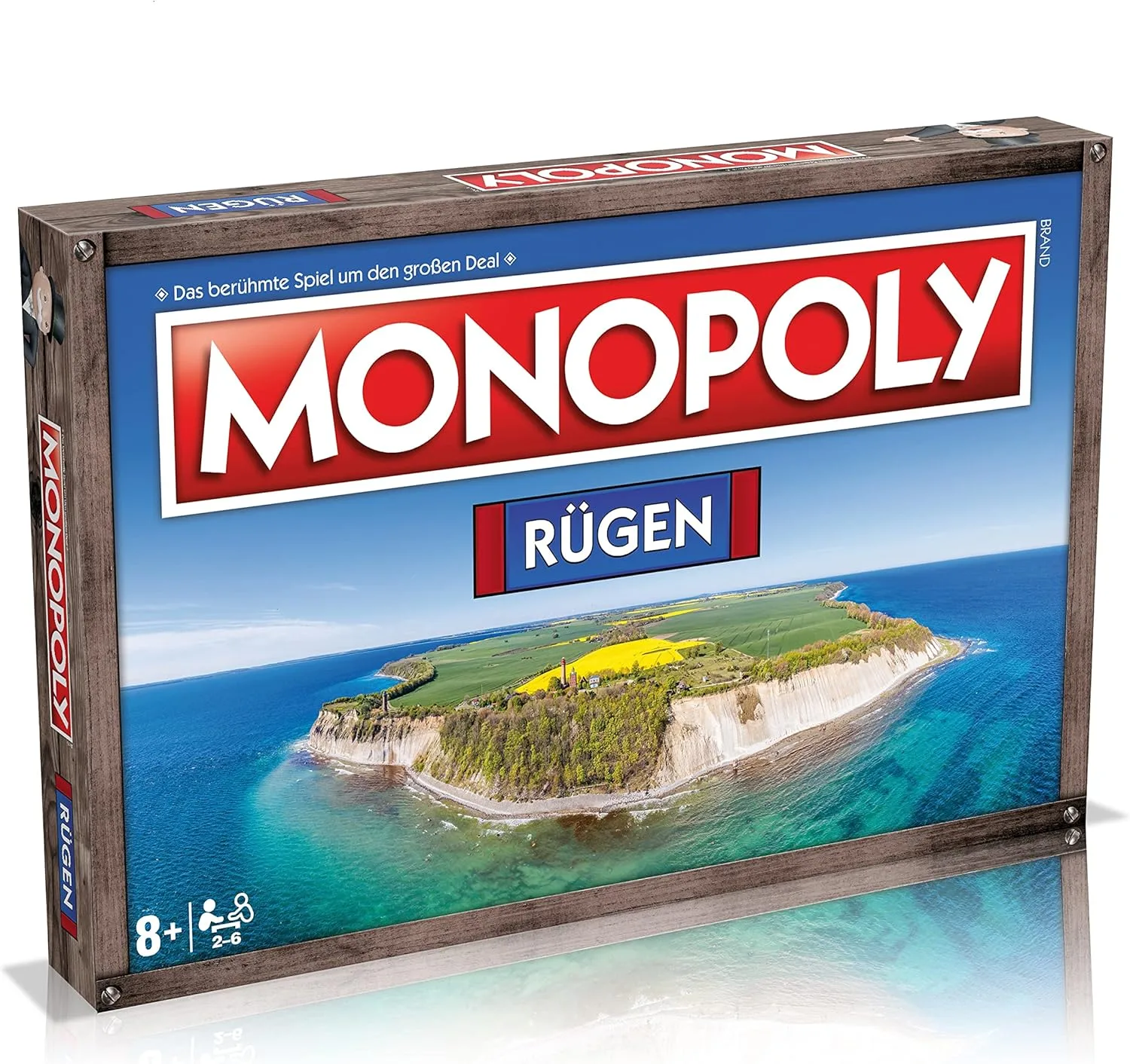 Winning Moves Monopoly - Rügen Brettspiel Gesellschaftsspiel Spiel, 2-6 Spieler, ab 8 Jahren, Insel-Thema, 120 Minuten Spielzeit
