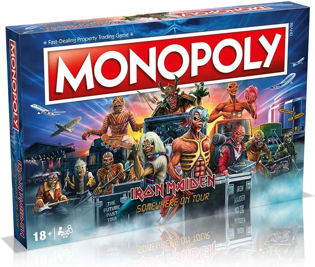 Winning Moves Iron Maiden Monopoly-Brettspiel, Advance to Senjutsu, Nights of Dead, The Book of Souls and Trade your way to success, Tolles Geschenk für Kinder ab 18 Jahren