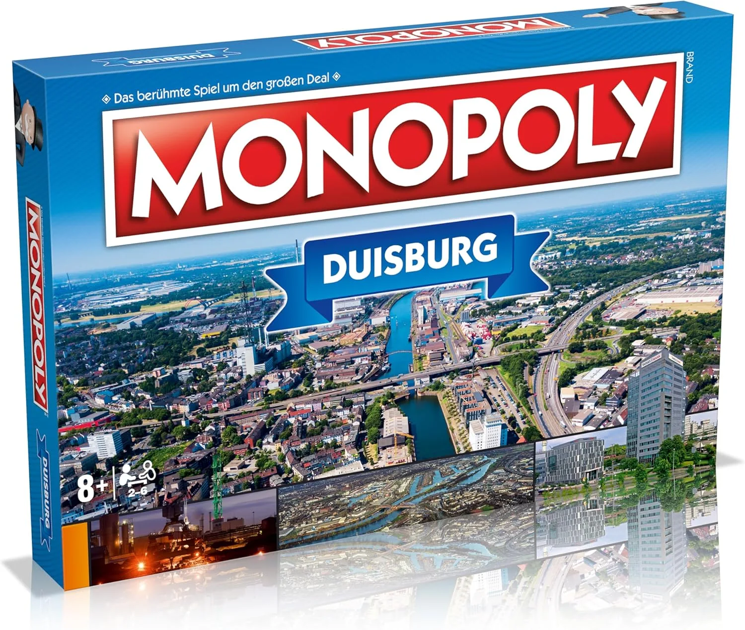Winning Moves Monopoly Duisburg Edition - Monopoly Städte-Edition - Familienspiele Strategie Brettspiele Duisburg - 2+ Spieler ab 8+ Jahren - Deutsch