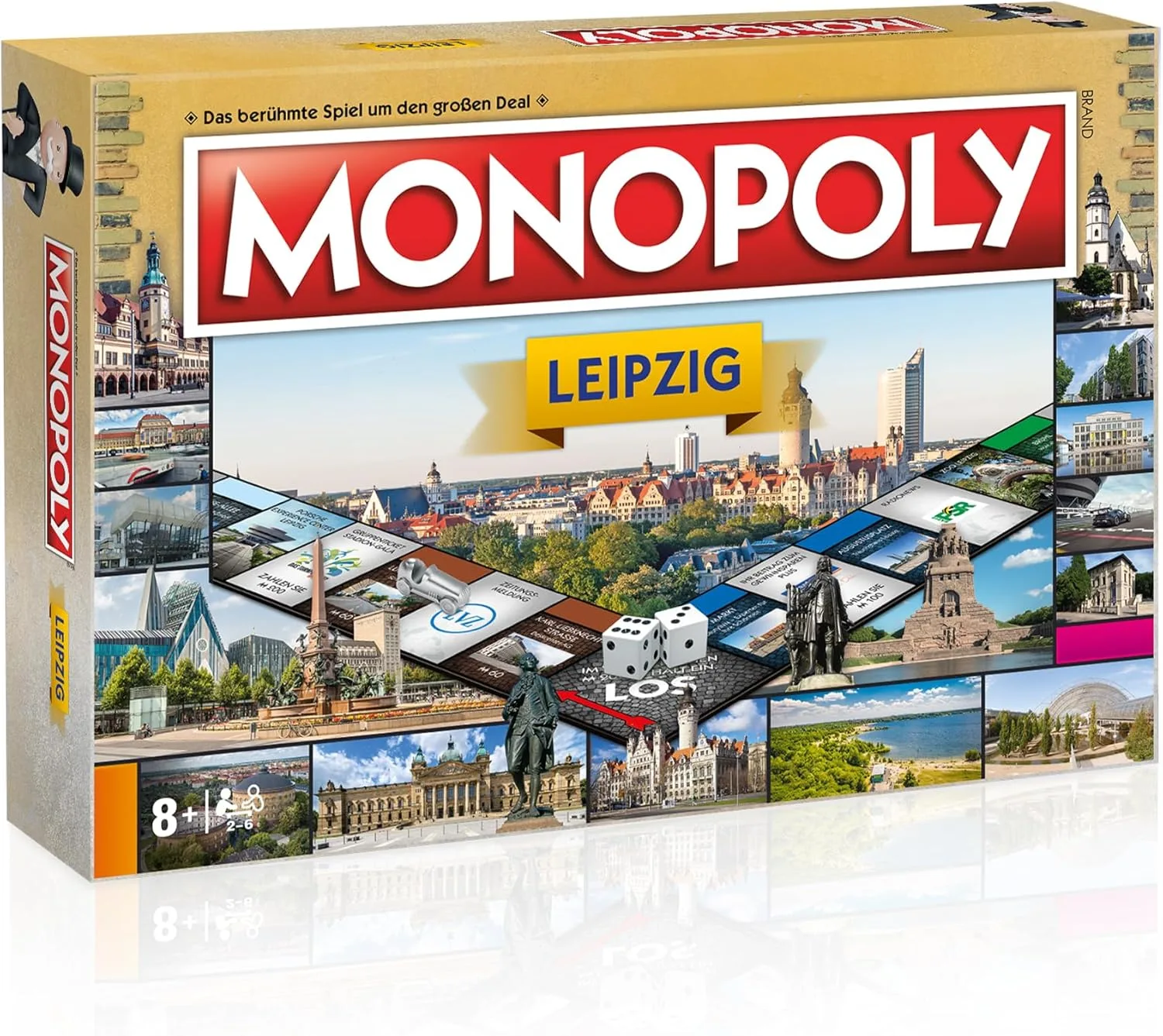 Monopoly Leipzig – Städte-Edition von Winning Moves | Brettspiel mit Leipziger Straßen & Sehenswürdigkeiten | Familienspiel für 2–6 Personen ab 8 Jahren | Geschenkidee & Souvenir für Leipzig-Fans