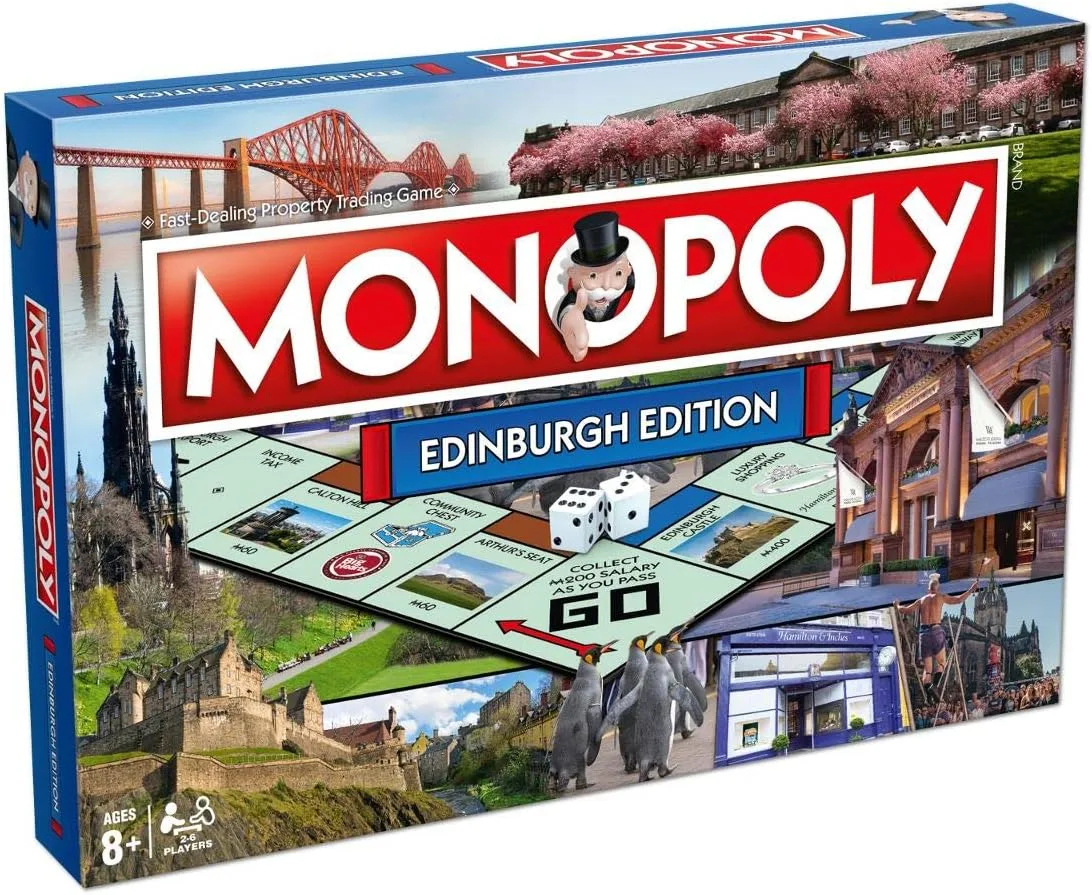 Winning Moves Monopoly Brettspiel, Edinburgh, Einheitsgröße, Blau