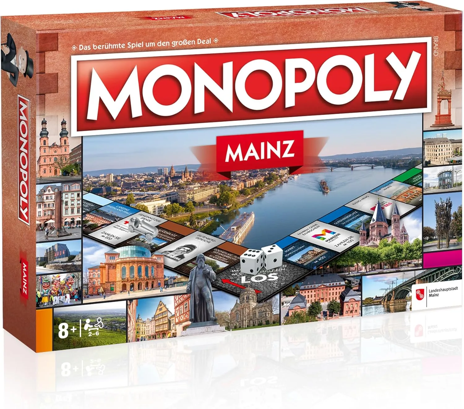 Monopoly Mainz – Städte-Edition von Winning Moves | Brettspiel mit bekannten Mainzer Orten & Sehenswürdigkeiten | Familienspiel für 2–6 Personen ab 8 Jahren | Geschenk & Souvenir