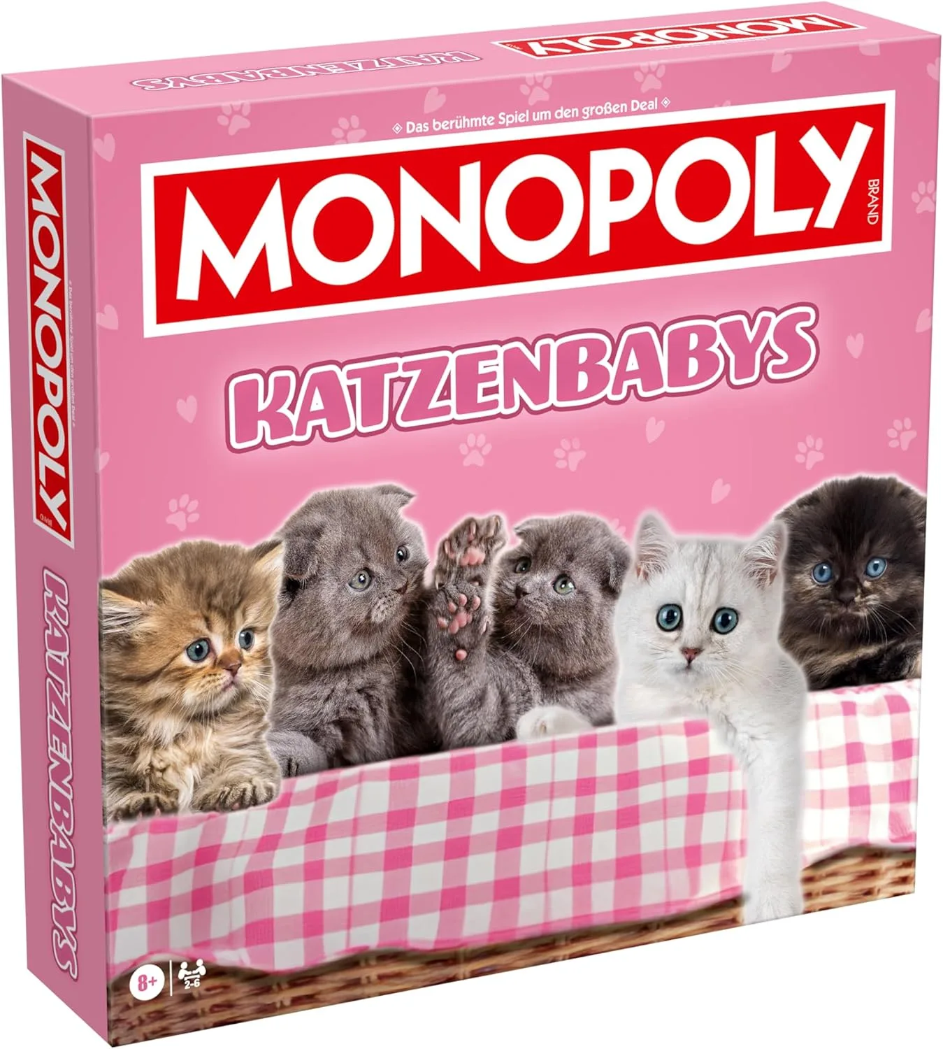 Winning Moves Monopoly Katzenbabys Edition - Monopoly Spiel für Fans - Familienspiele Strategie Brettspiele Katzenbabys - 2+ Spieler ab 8+ Jahren - Deutsch