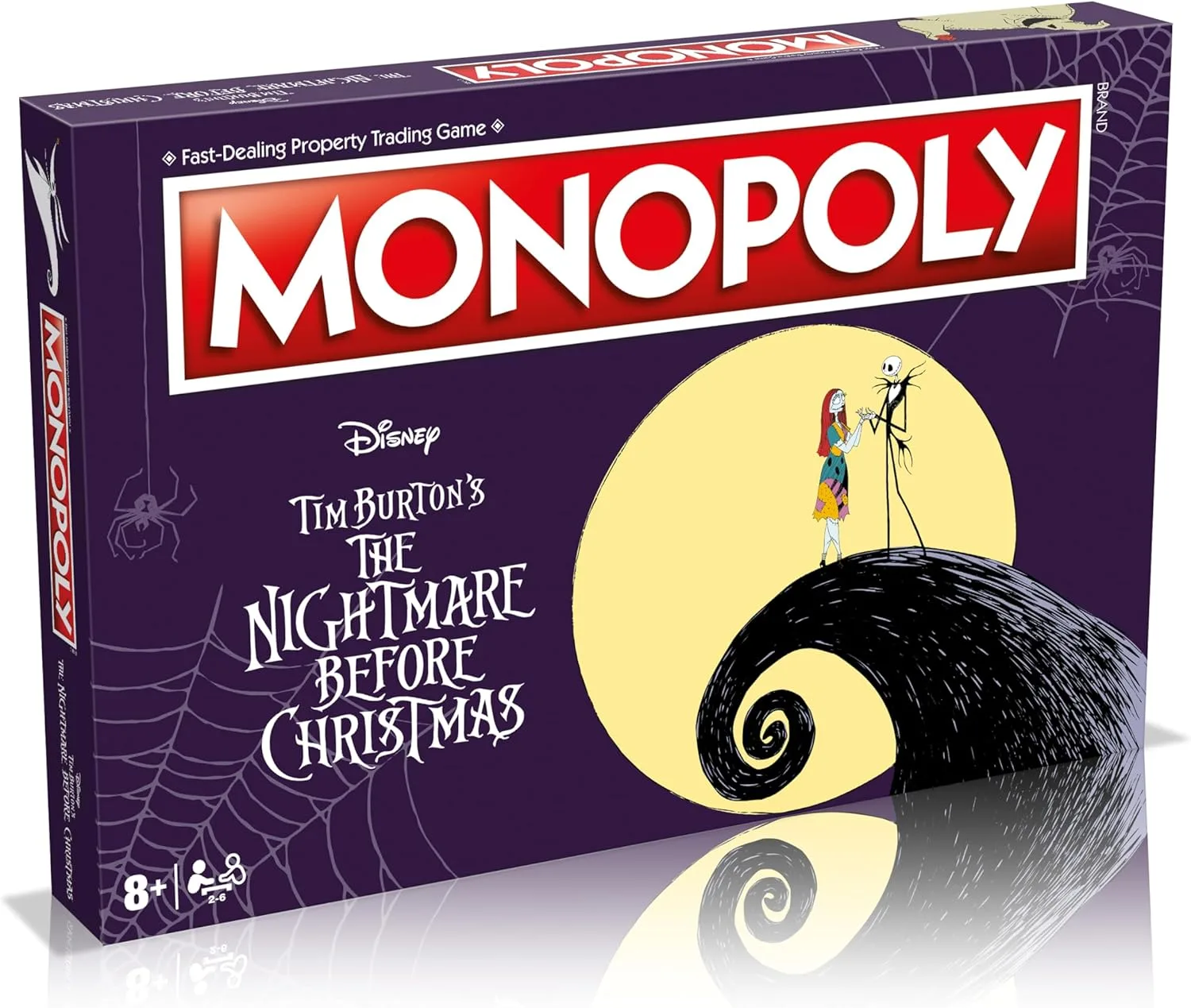Winning Moves Nightmare Before Christmas Monopoly - Brettspiel ab 8 Jahren, Explore Zero's Tomb, Spiral Hill & Jack's Tower - Tolles Geschenk