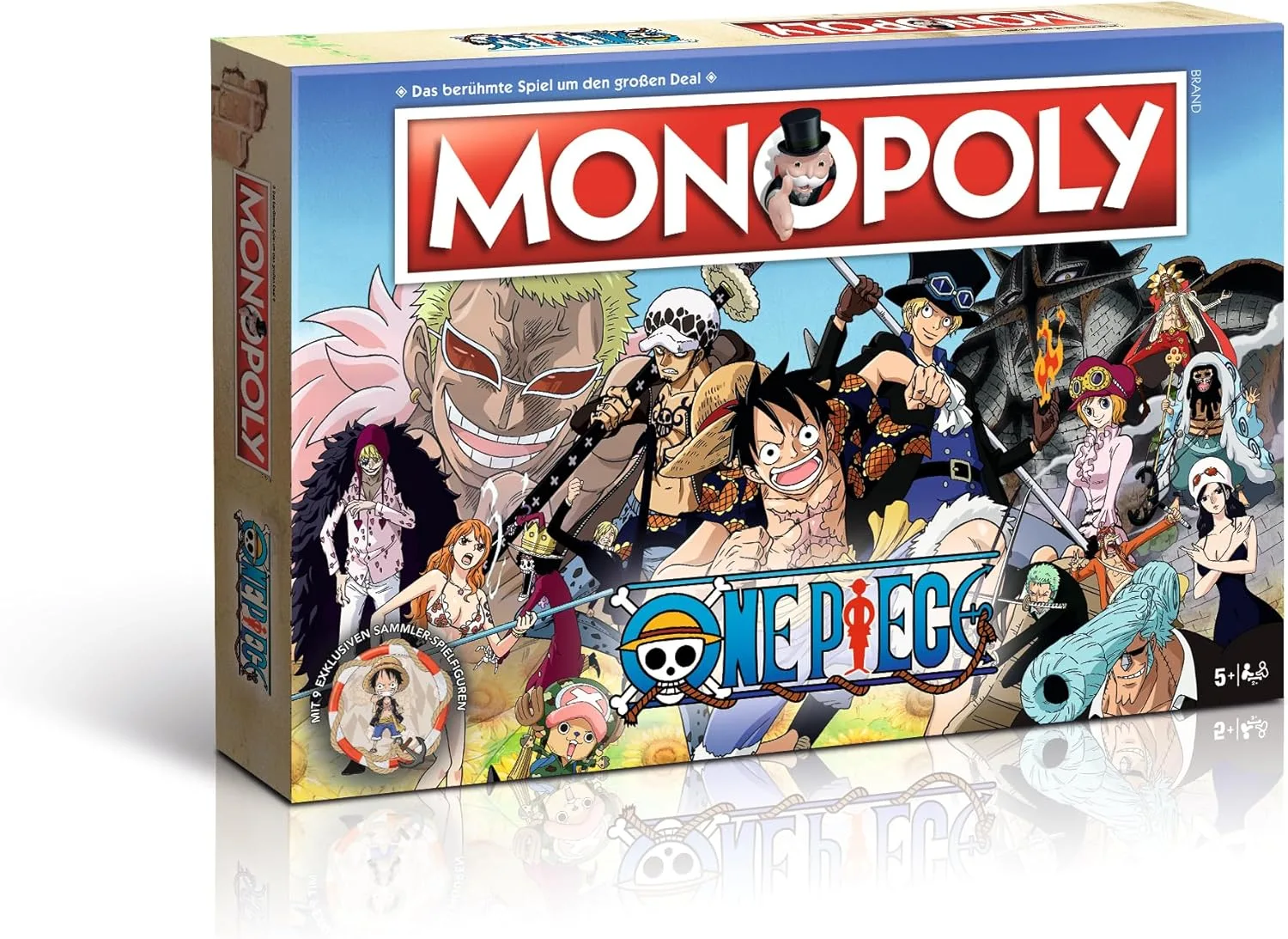 Winning Moves Monopoly One Piece Edition - Monopoly Spiel für Fans - Familienspiele Strategie Brettspiele One Piece - 2+ Spieler ab 12+ Jahren - Deutsch