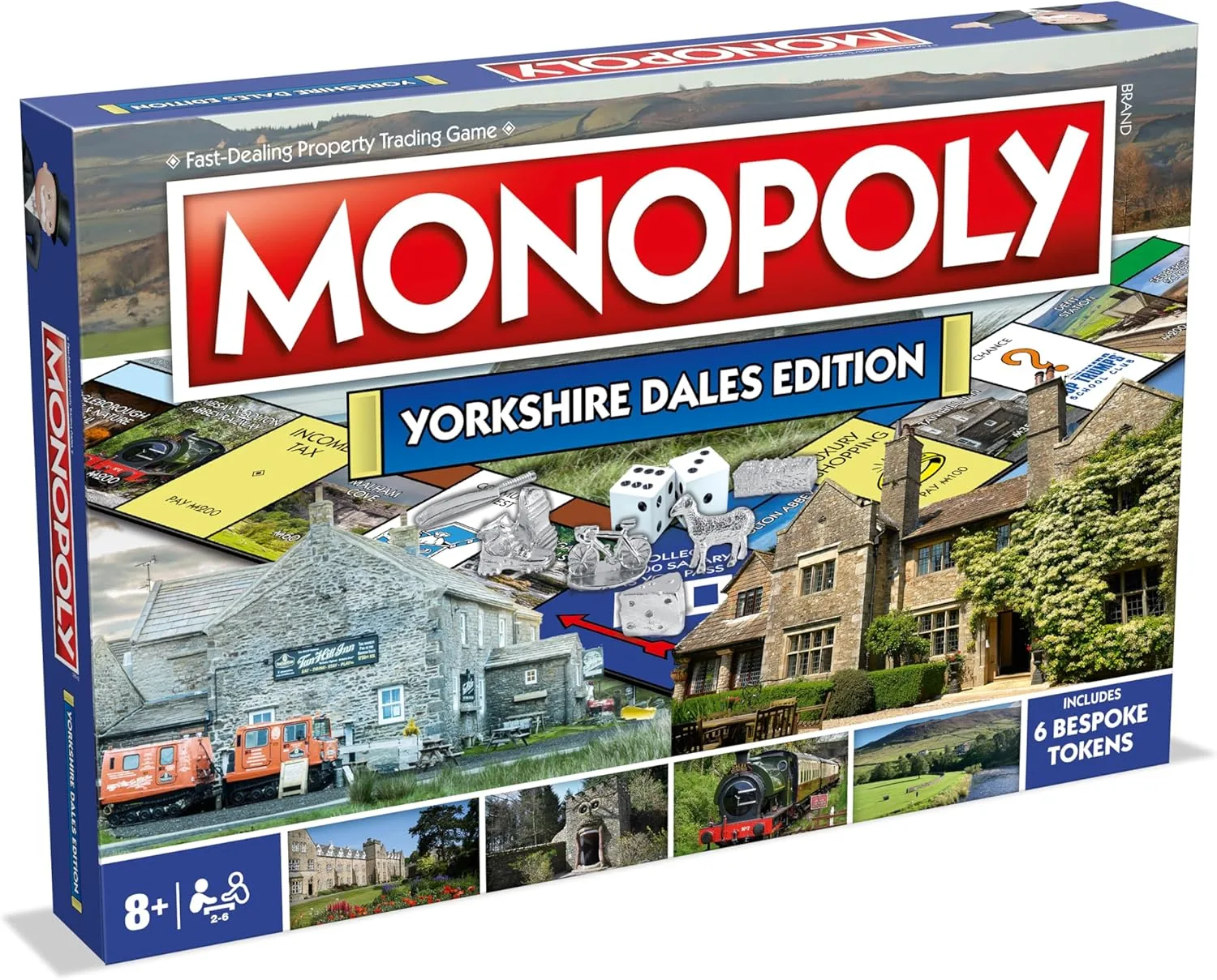 Winning Moves Yorkshire Dales Monopoly-Brettspiel, Fortschritte auf dem Brett und Handel auf dem Weg zum Erfolg, Geschenk für Kinder ab 8 Jahren