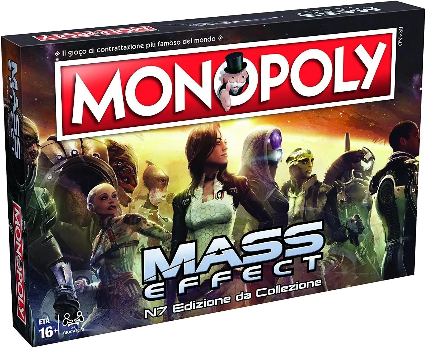 Winning Moves 29292 Mass Effect Brettspiel-Monopoly Sammlerausgabe italienische Version, Mehrfarbig