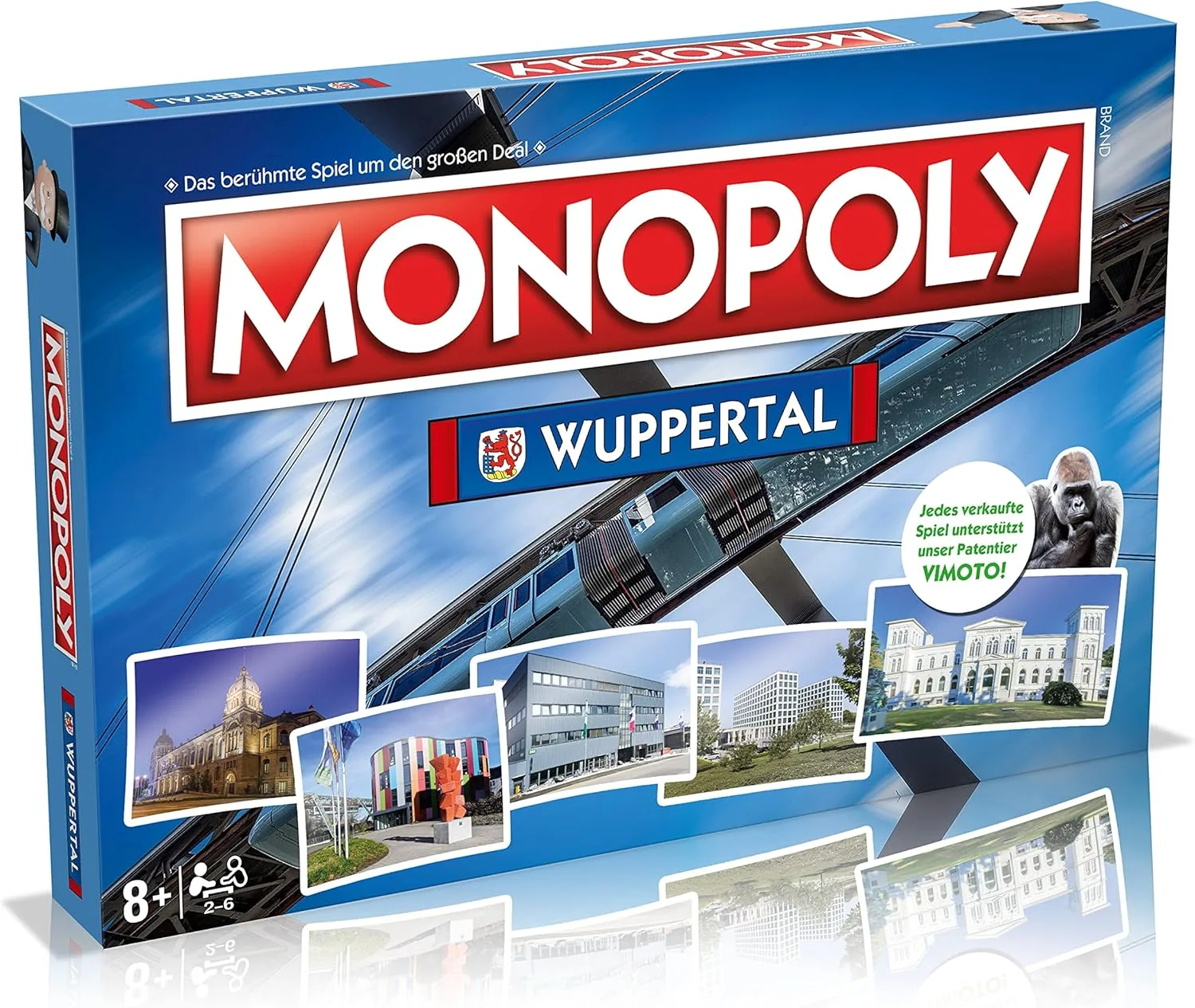 Winning Moves Monopoly - Wuppertal Brettspiel Gesellschaftsspiel Spiel, 2 - 6 Spieler, ab 8 Jahren